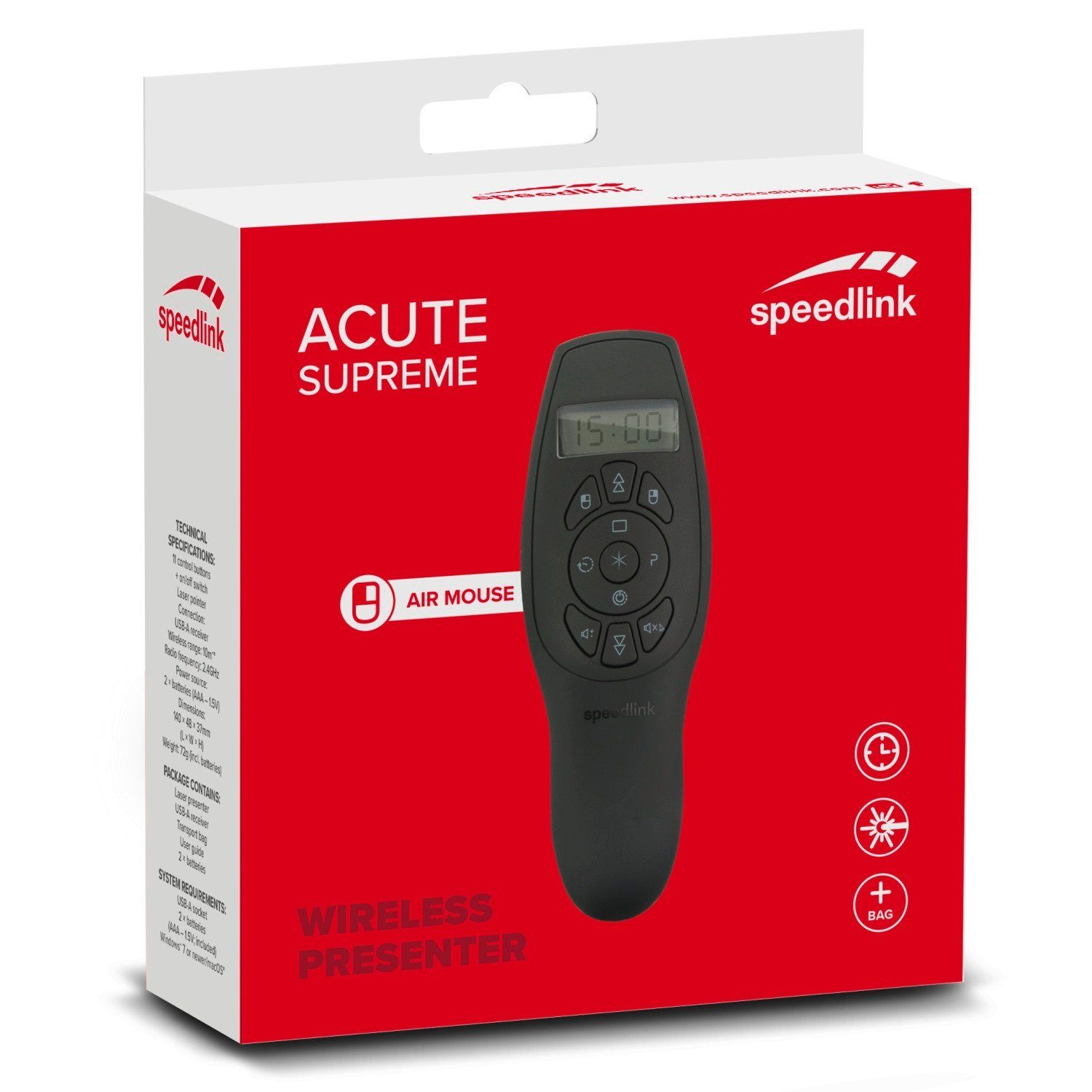 Speedlink ACUTE Supreme Presenter mit Air Maus Presenter (Air Mouse)