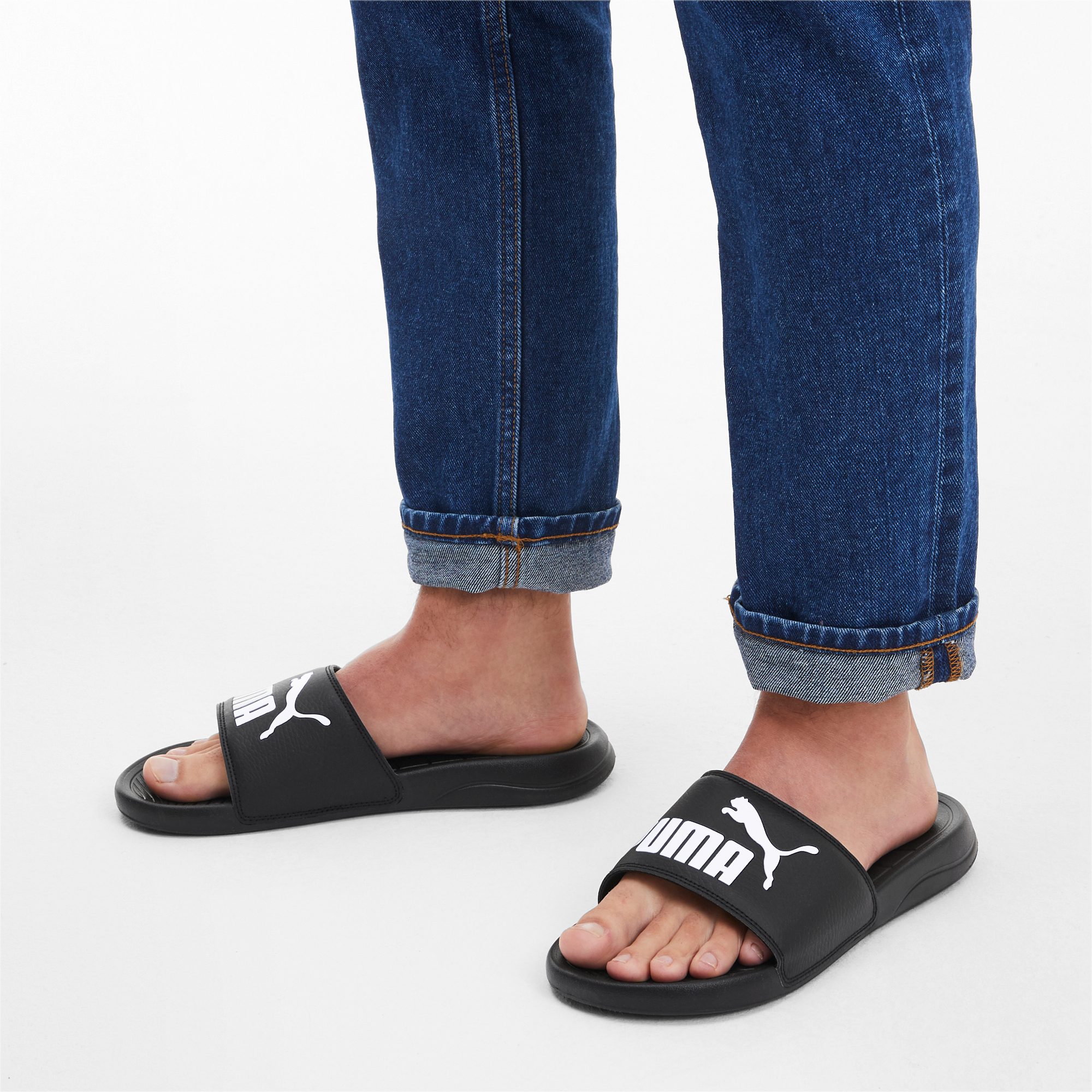 PUMA POPCAT 20 BX Badesandale für Strand, Pool und Freizeit, mit weichem Textil-Innenmaterial