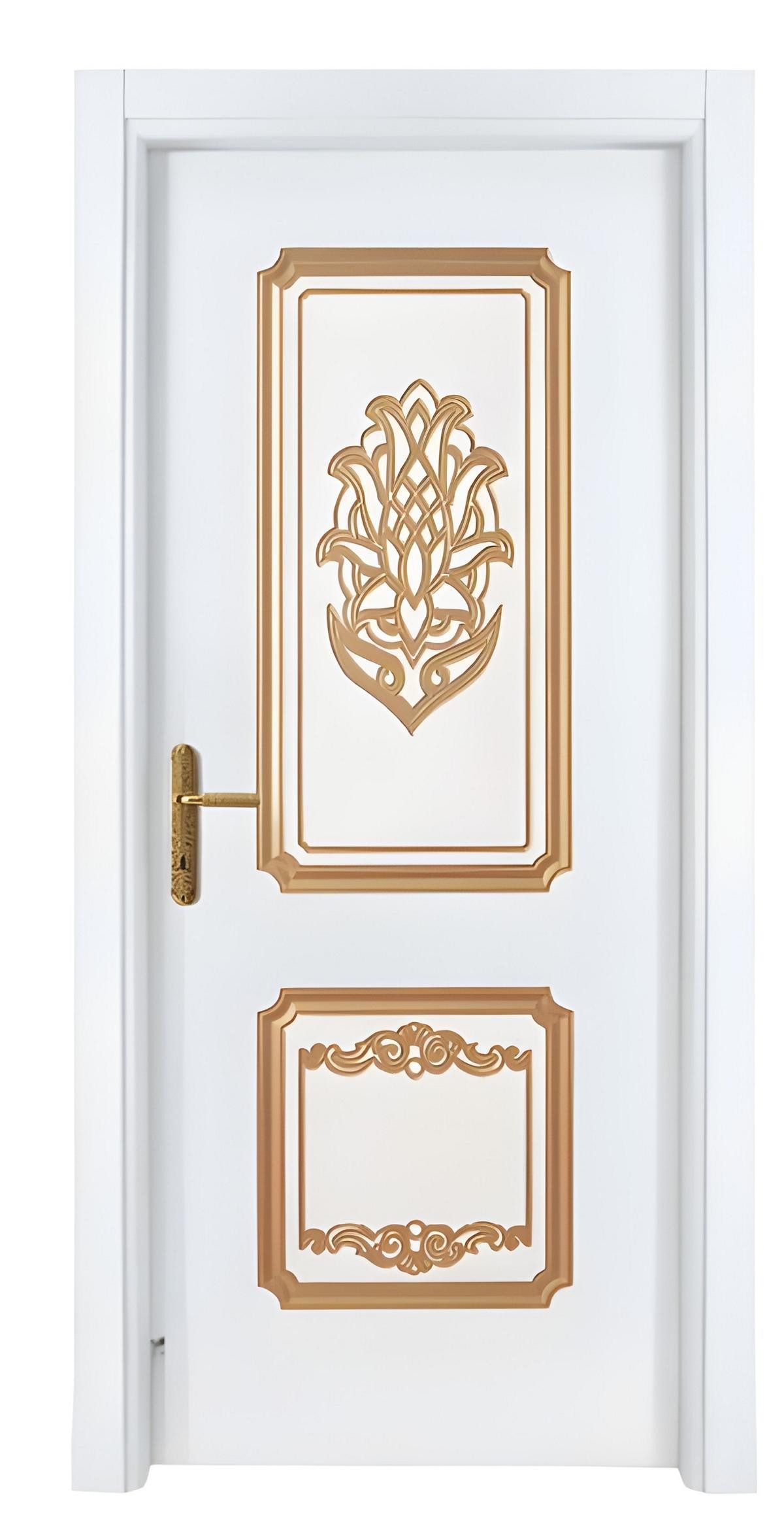 JVmoebel Zimmertür Designertür aus Holz mit Sicherheitsfunktion in Weiß