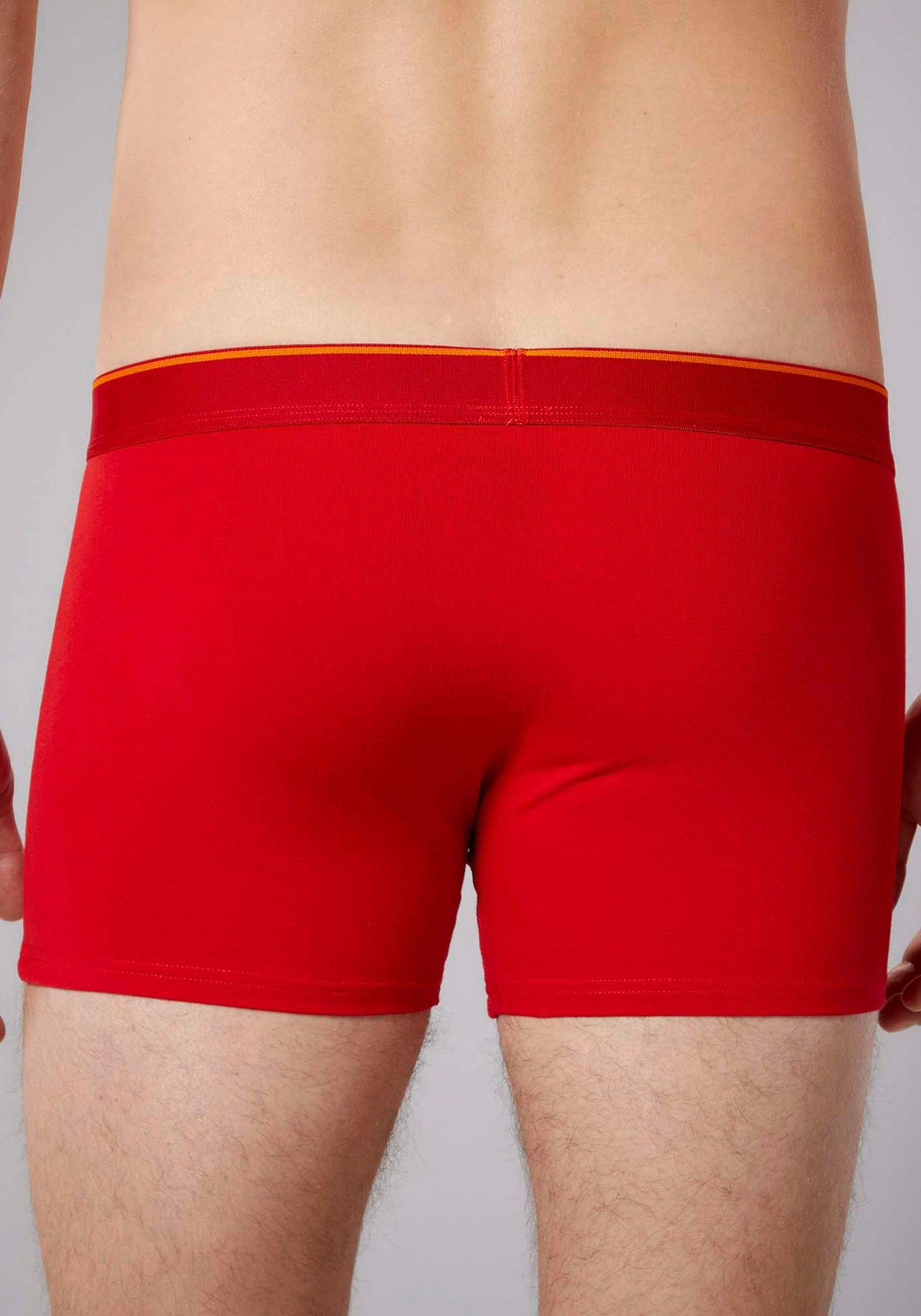 2Pack Short (Packung, 2-St) Details Kontrastfarbene Banani rot-schwarz Boxershorts Bruno Quick Access