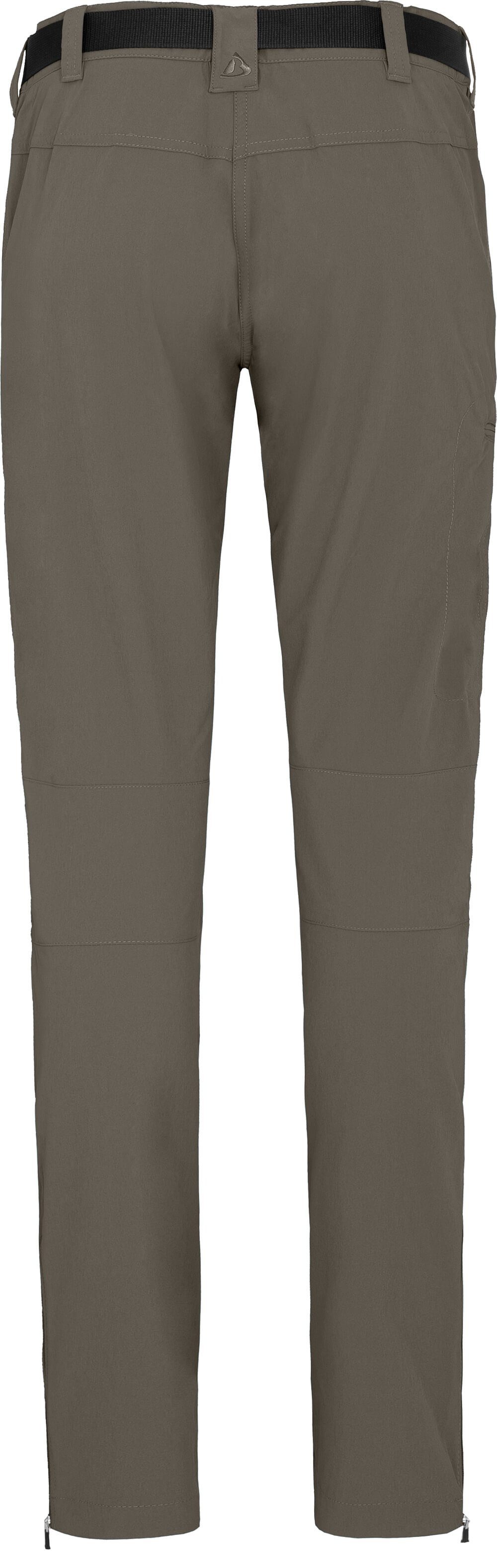 Bergson Outdoorhose MENA (slim) pflegeleicht, braun/grün vielseitig, Damen Wanderhose, Normalgrößen