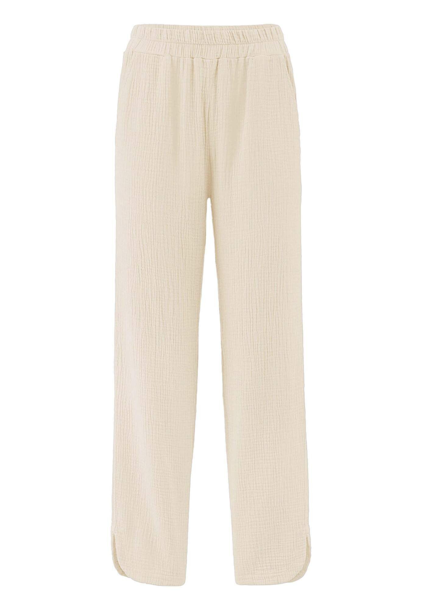 Hessnatur Schlafhose Musselin Regular aus reiner Bio-Baumwolle (1-tlg)