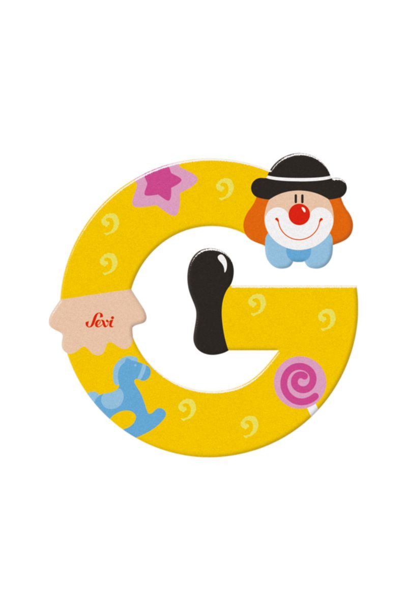 Sevi Deko-Buchstaben Sevi Buchstabe Clown G, gelb