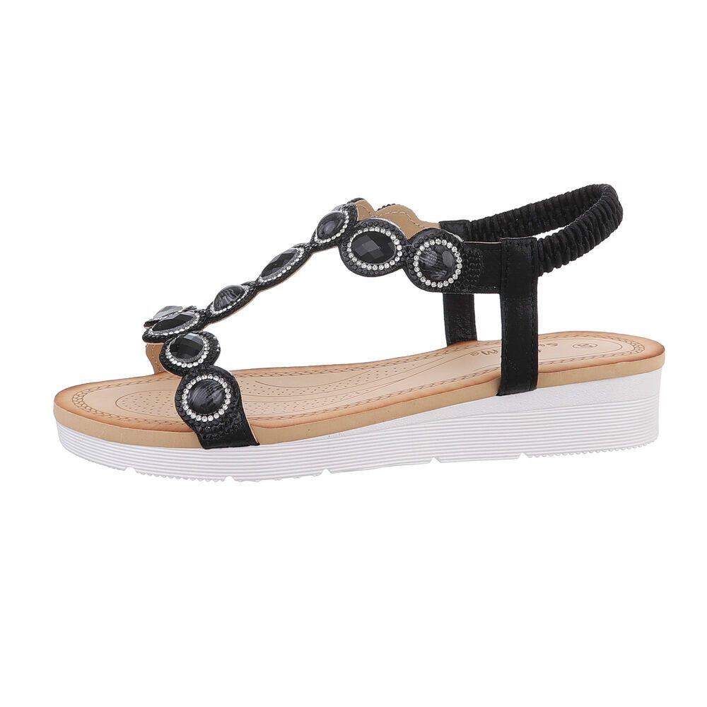 Ital-Design Damen Freizeit Riemchensandalette (86016863) Keilabsatz/Wedge K günstig online kaufen