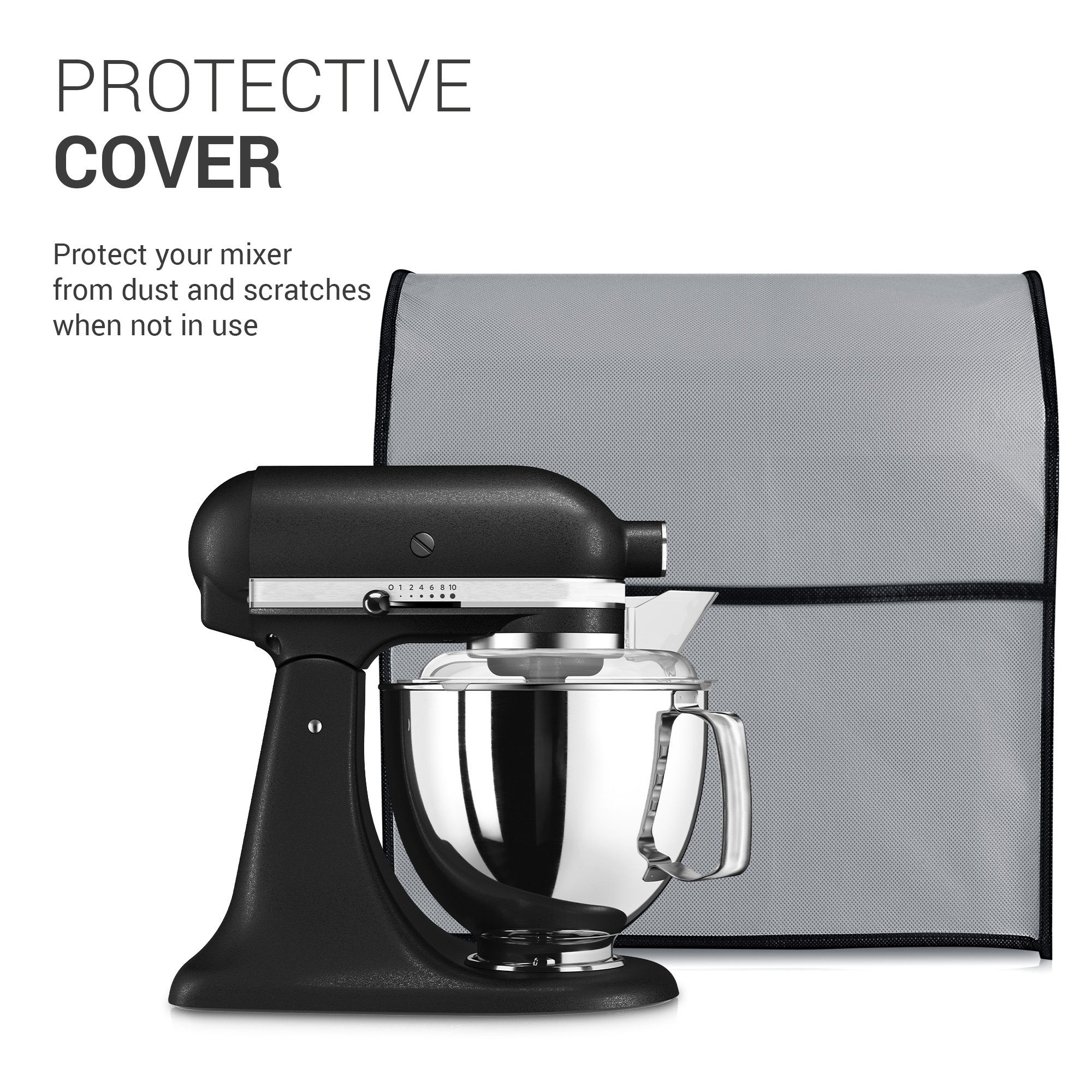 kwmobile Abdeckhaube Hülle für KitchenAid 4,3-4,8 liter, mit 3 Fächern - Küchenmaschine Staubschutz Haube