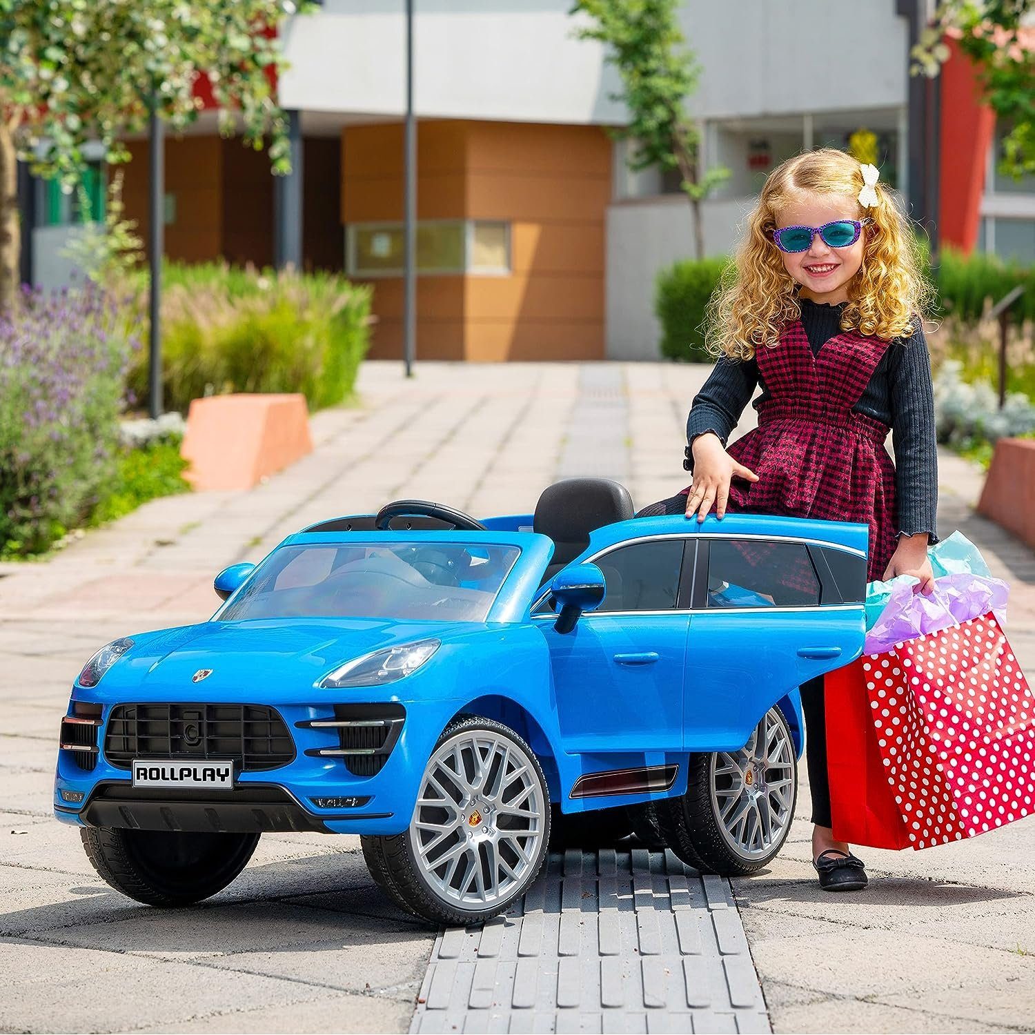 Rollplay Elektro-Kinderauto Premium Elektroauto Porsche + Macan SUV Jahre 3 ab Turbo