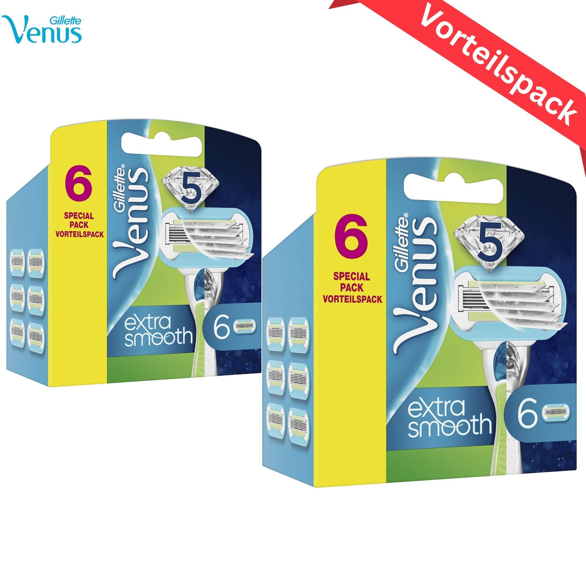 Gillette Venus Rasierklingen Extra Smooth, 5-fach-Klinge mit Diamant-ähnliche Beschichtung