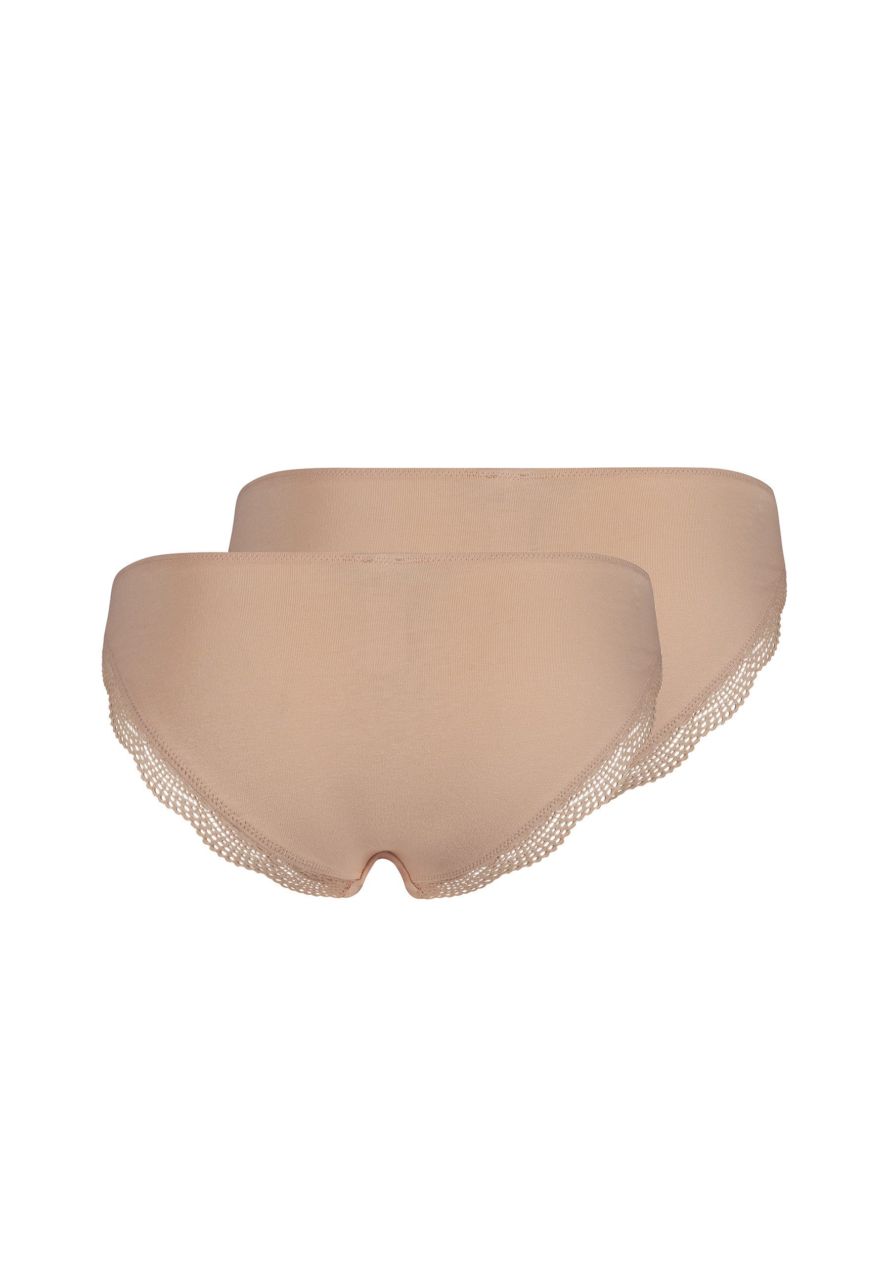 Skiny Rioslip Classicotton (2er Pack) bequem, dezent, feminin, basic, mit schmalem Bund, Baumwollmix