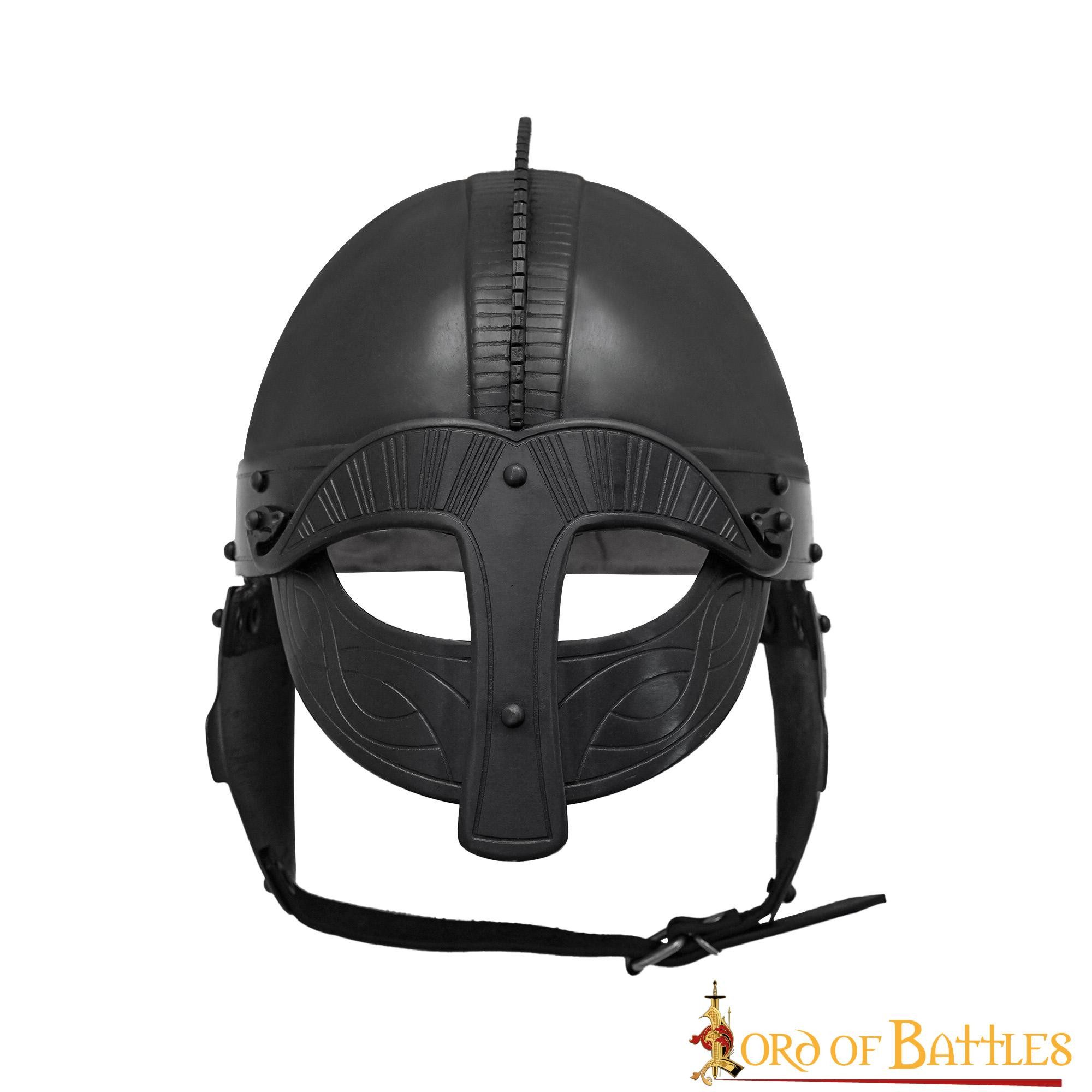 Lord Of Battles Wikinger-Kostüm Wikingerhelm Geschwärzt Gepolsterten Liner 16 Gauge (1,6 mm)