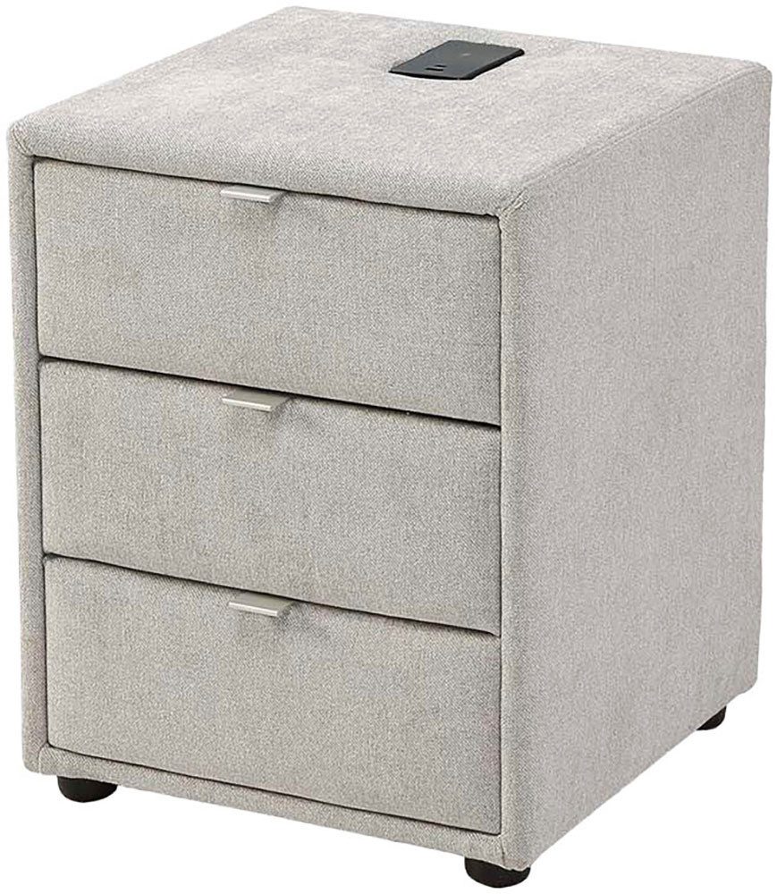 Jockenhöfer Gruppe Nachtkonsole Lissy mit 3 Schubladen, mit induktiver Ladeeinheit und zusätzlich USB-A und USB-C Ladeports