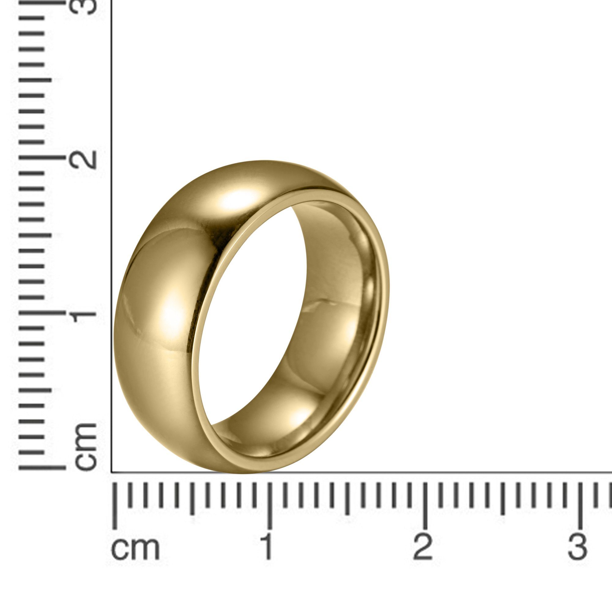 gelb poliert glanz Edelstahl Fingerring Zeeme vergoldet