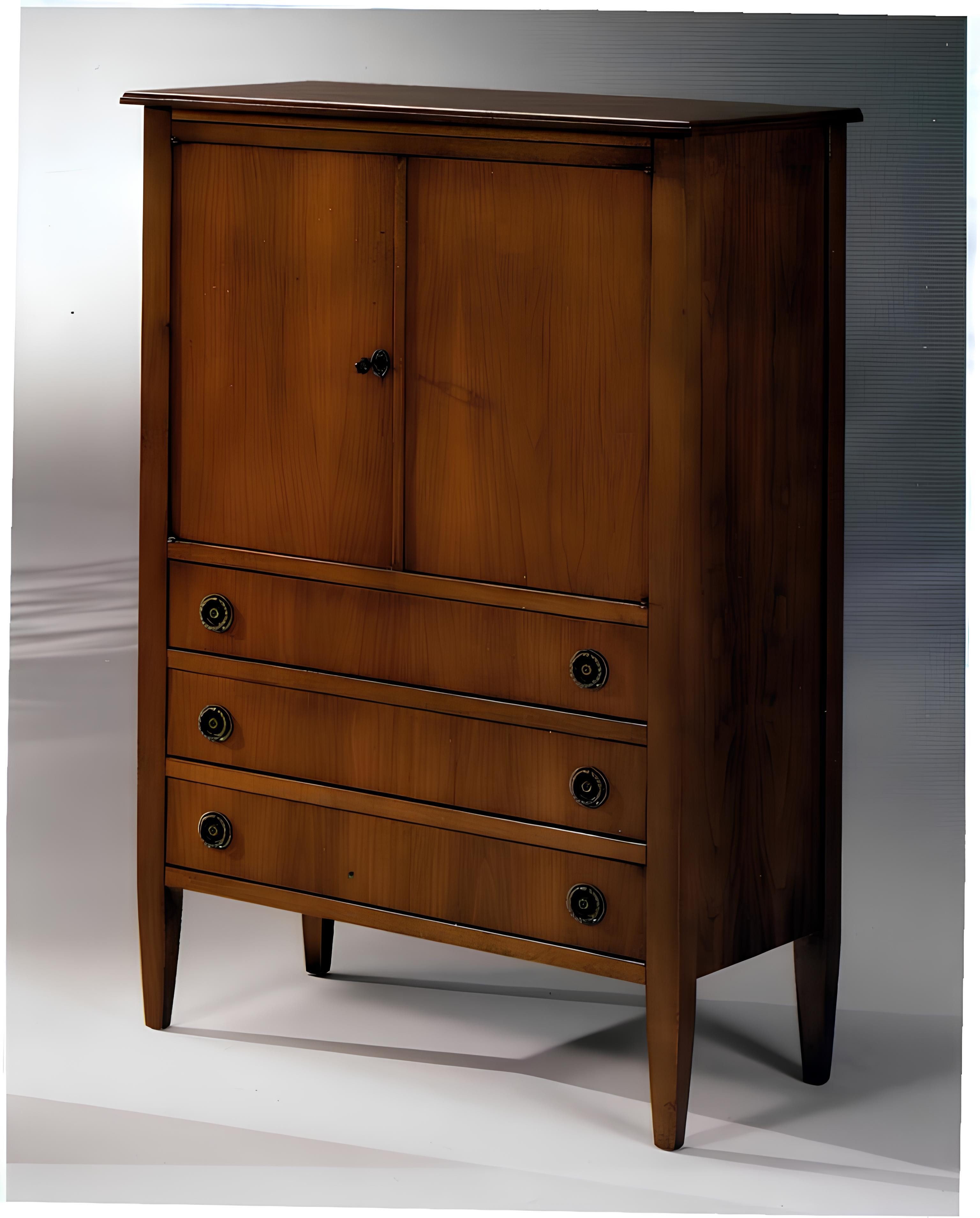 Xlmoebel Kleiderschrank Eleganter Barschrank aus Holz mit integrierter Vitrine und Stauraum (1-St., Schrank Bar) Hergestellt in Europa