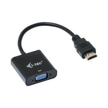 I-TEC HDMI zu VGA Full-HD 1920×1080/ 60 Hz Video-Adapter HDMI Typ A zu VGA, 0,15 cm, Kabellänge 15 cm vergoldeter HDMI-Stecker