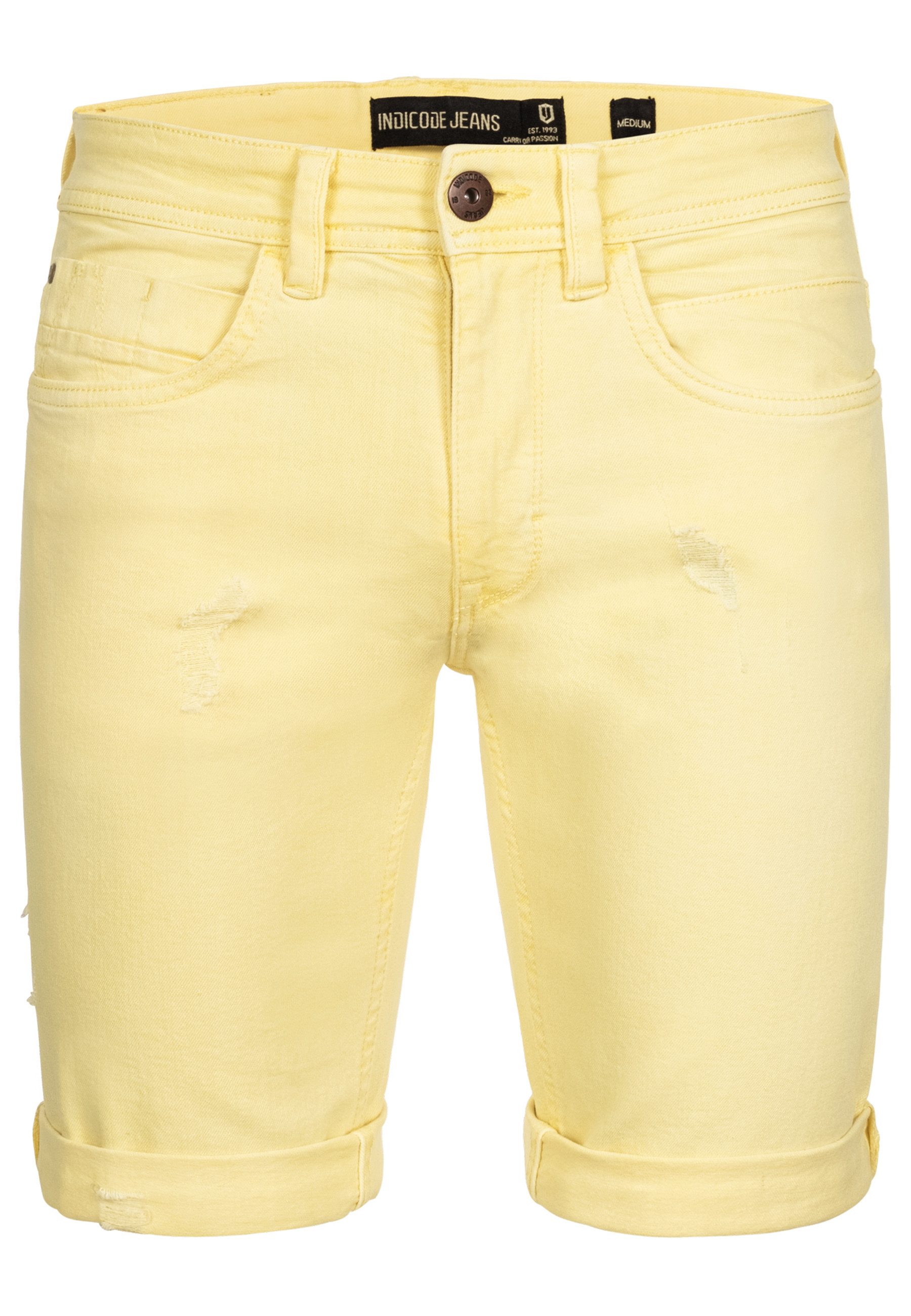 Indicode Jeansshorts Herren Page Jeans Shorts Herrenshorts 5-Pocket-Shorts günstig online kaufen