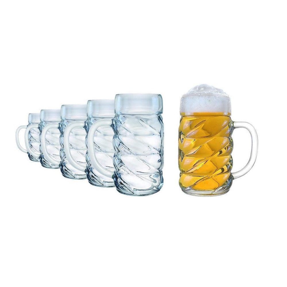 Stölzle-Oberglas Bierglas Stölzle Oberglas Diamond Bierkrug 1,0 l 6er Set, Kristallglas