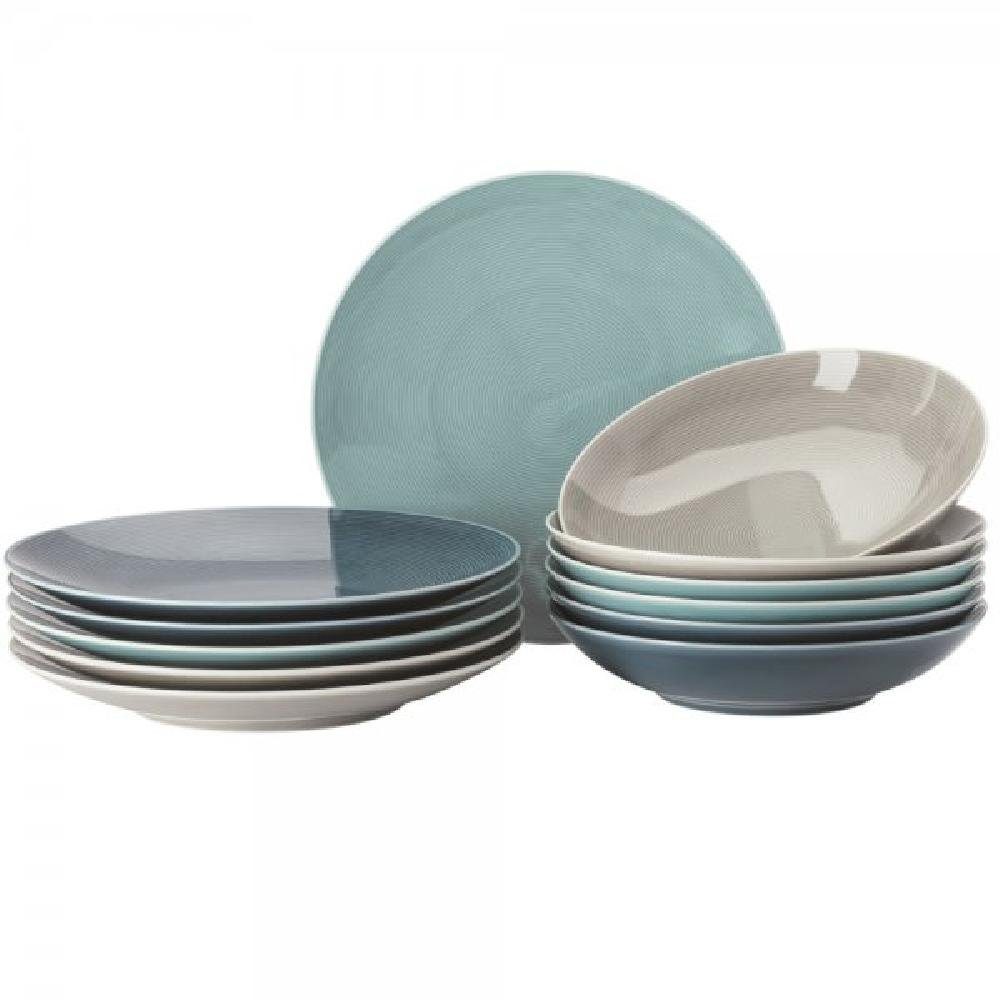 Thomas Trend Colours - Set 2 Piatti Fondi 22 Cm In Porcellana, Colore Ice Blue (Ghiaccio) - 3