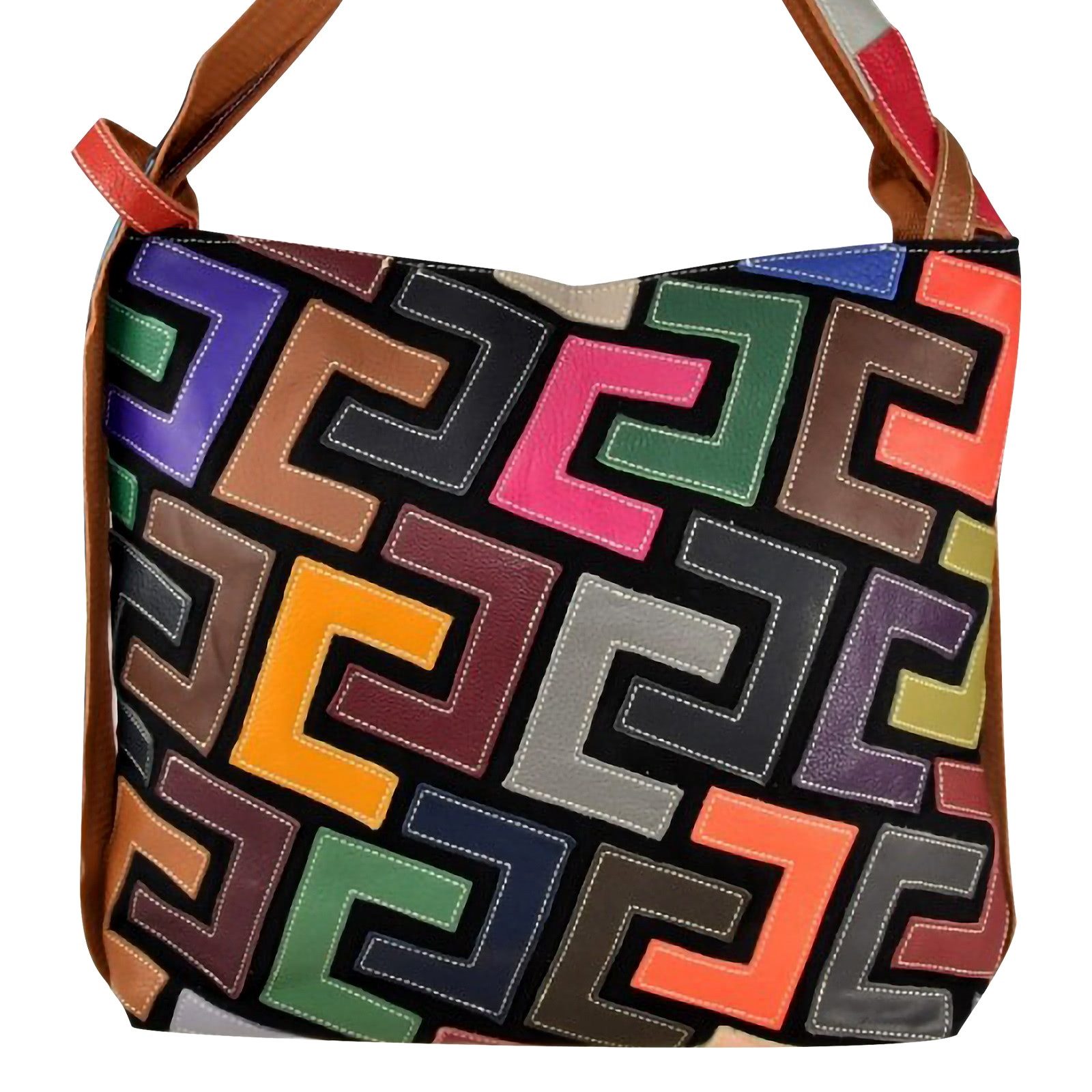 FLORENCE Schultertasche Florence ital. Damen Shopper Echtleder (Shopper), D günstig online kaufen