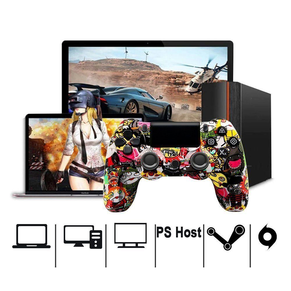 Gamepad, Tadow PlayStation für Wireless, 4-Controller Game Bluetooth, PS4 Controller,