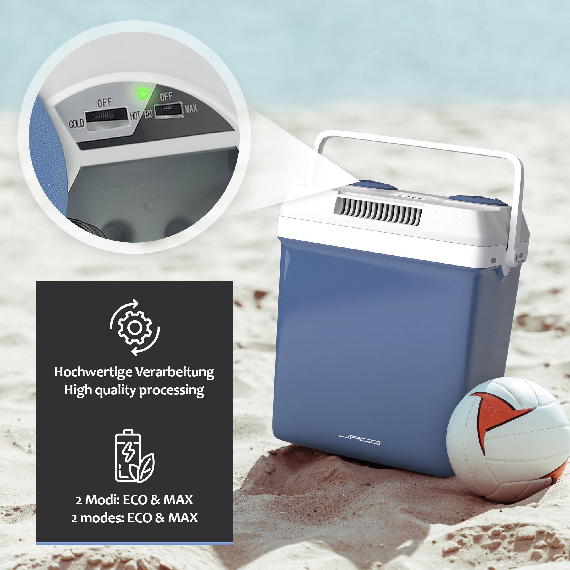 Kühlbox Camping Warmhaltebox Thermoelektrische Kühlschrank Mini Jago Reisen Blau Thermobehälter