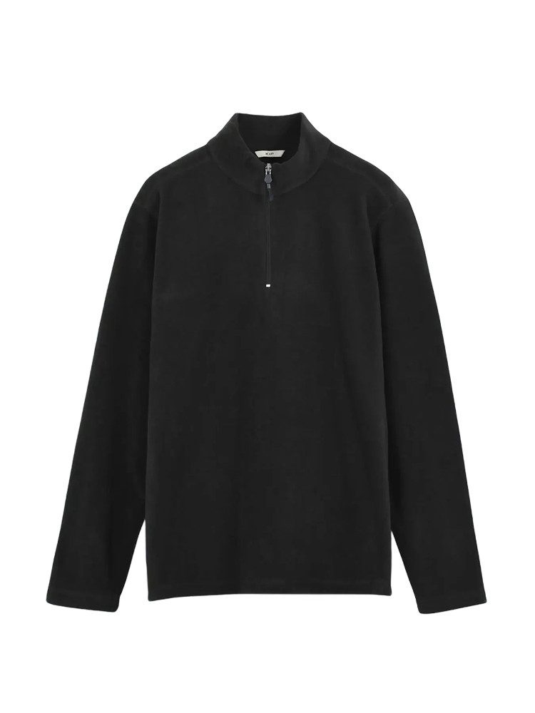 KİP Kapuzenpullover Schwarzer Rollkragen Sweatshirt Unifarben