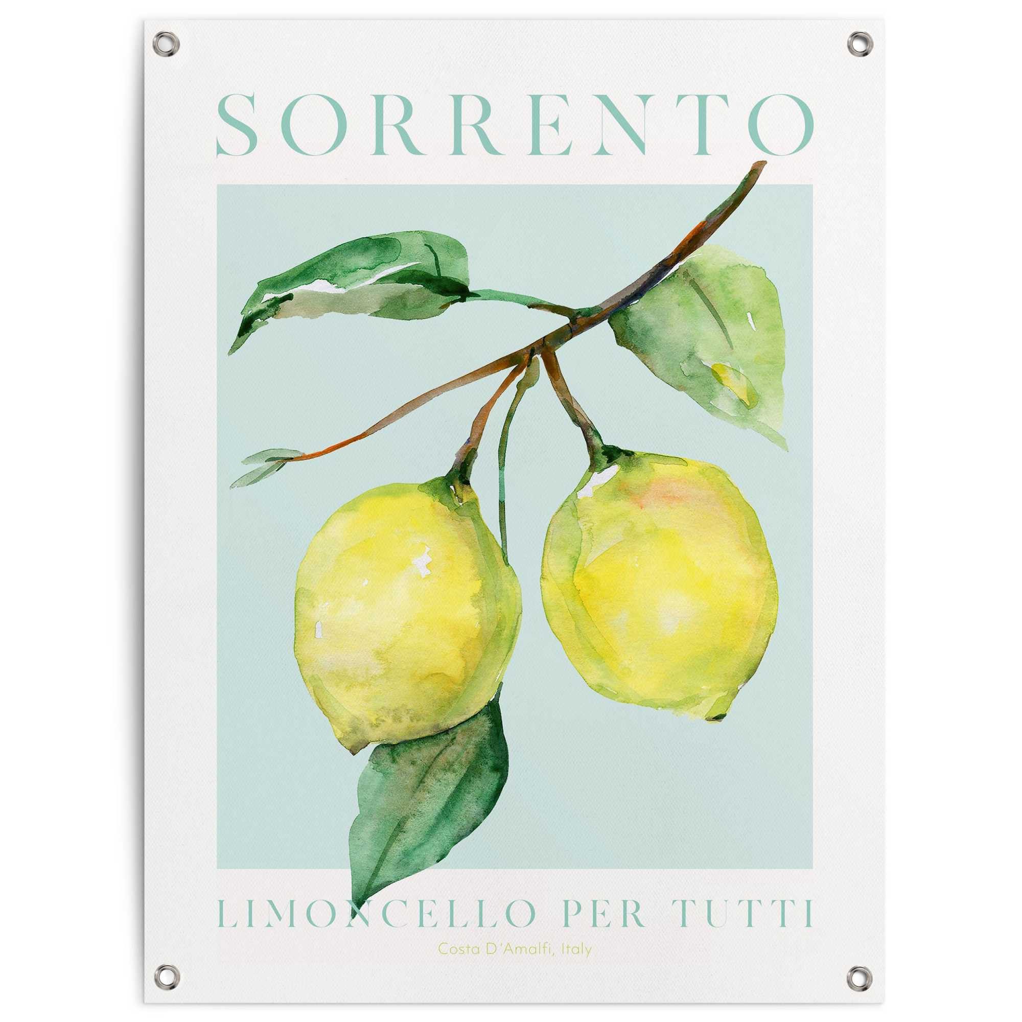 Reinders! Poster Lemon Portrait, Garten - Obst - Sorrento - Italien - Gelb - Leinwand - 60x80 cm