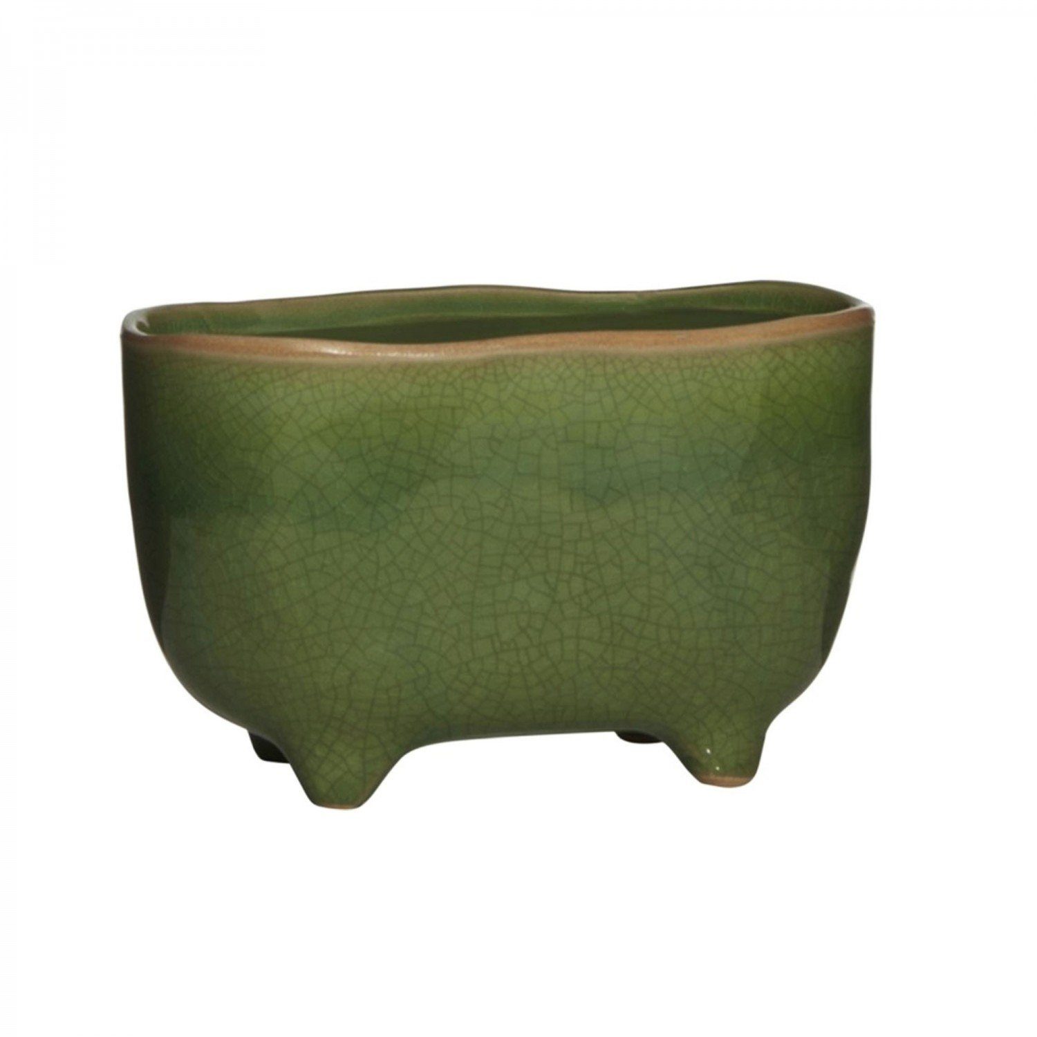 mitienda Blumentopf Blumentopf grün Keramik oval