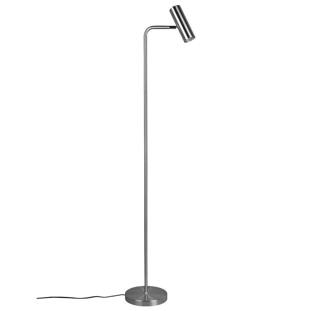 etc-shop LED Stehlampe, modern mit Stehleuchte Leuchtmittel verstellbarem inklusive, Warmweiß, Spot silber Stehlampe