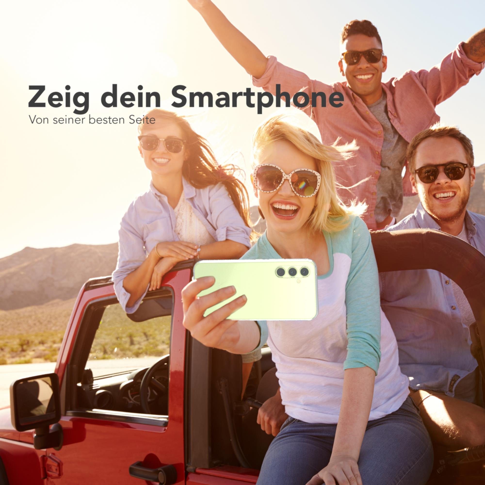 EAZY CASE Handyhülle Slimcover Clear für Samsung Galaxy A54 6,4 Zoll, durchsichtige Hülle Ultra Dünn Silikon Backcover TPU Telefonhülle Klar – Bild 2 von 5