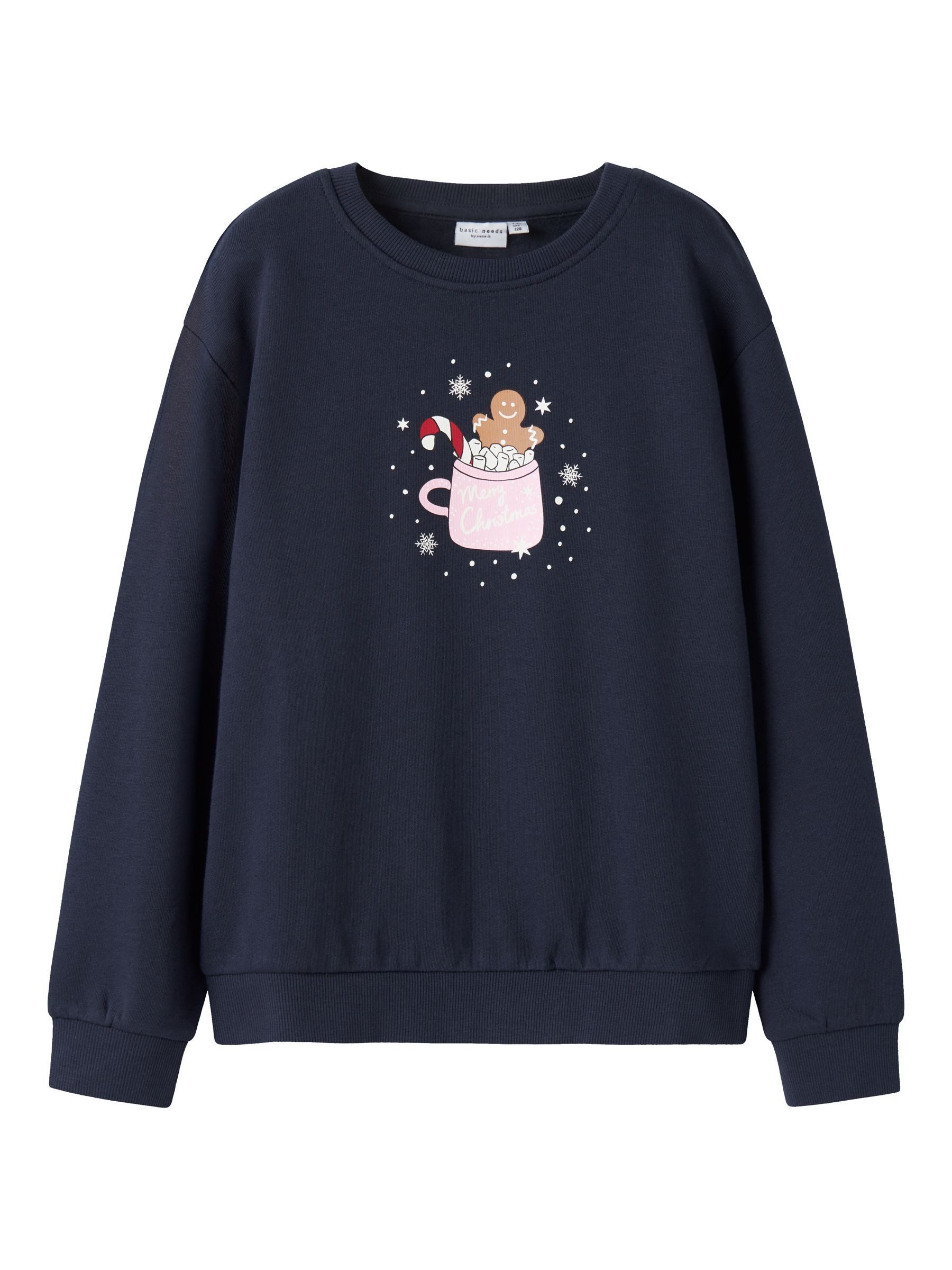 Name It Sweatshirt NKFVISMAS LS NREG SWEAT BRU