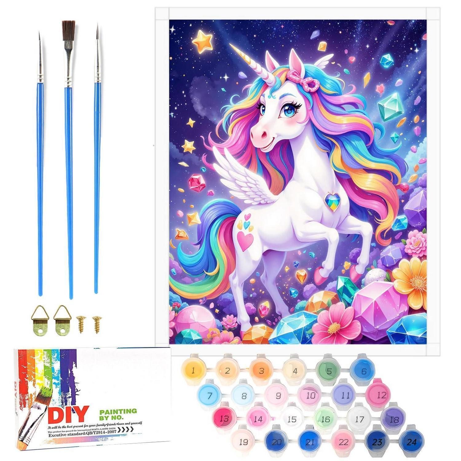 LuxusKollektion Malen nach Zahlen Malen nach Zahlen Einhorn 40x50cm (1-St)