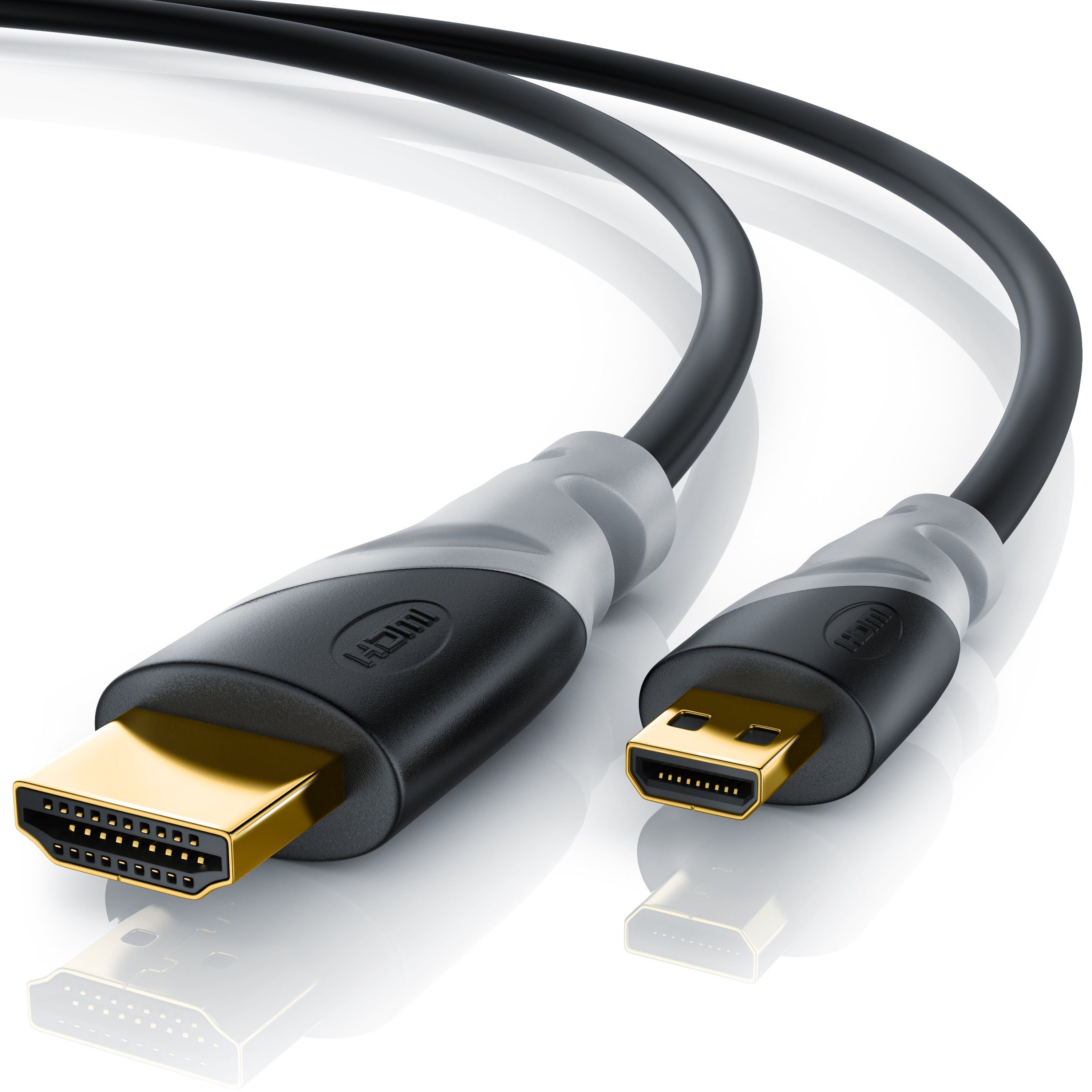 CSL HDMI-Kabel, HDMI 2.0 Typ A Stecker; microHDMI Typ D Stecker, (200 cm),  4K micro-HDMI auf HDMI 2.0 Kabel mit Ethernet - Ultra HD Auflösung 2160p  (3840 × 2160 Pixel) online kaufen | OTTO