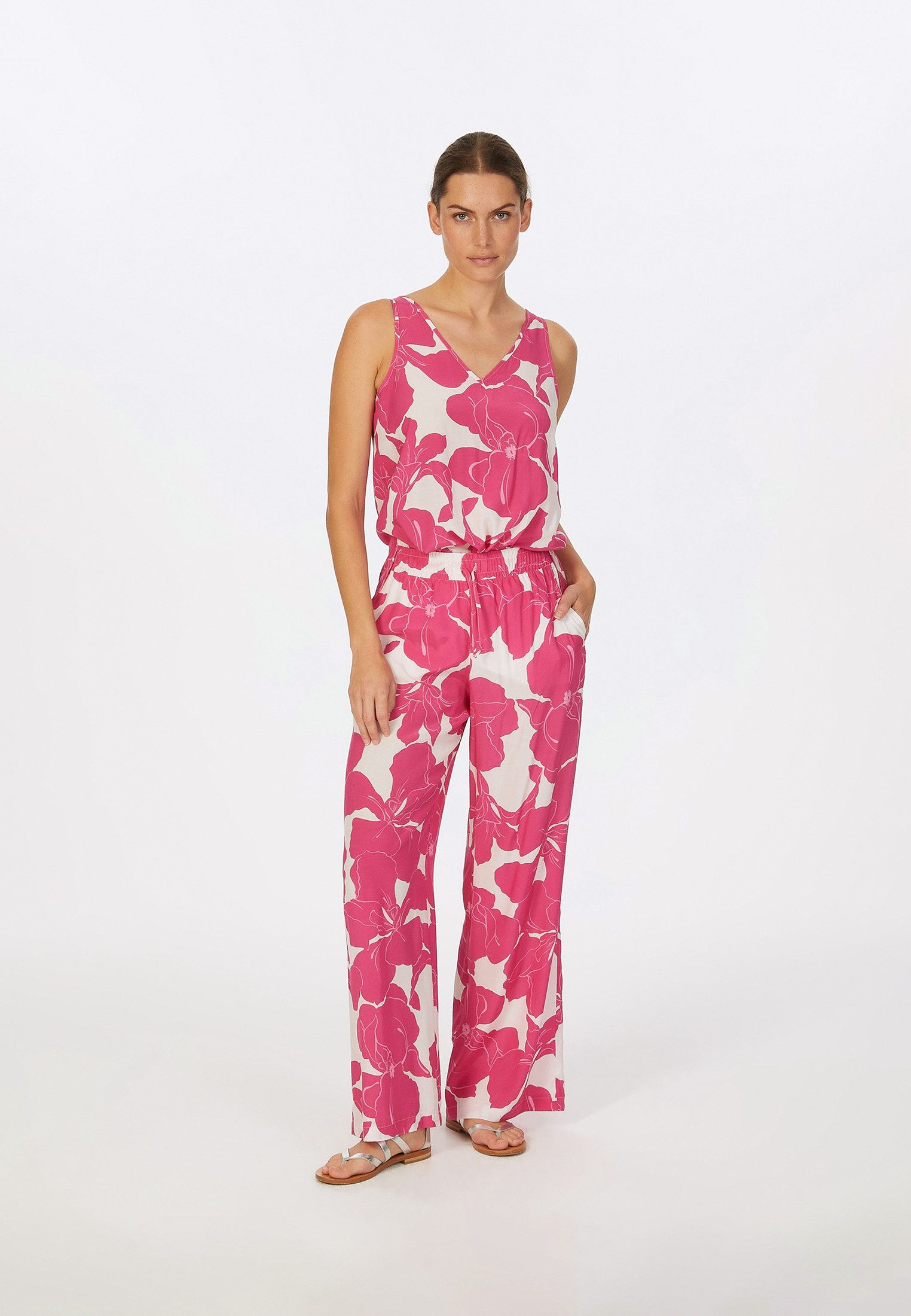 MARC AUREL Stoffhose mit Blumenprint günstig online kaufen