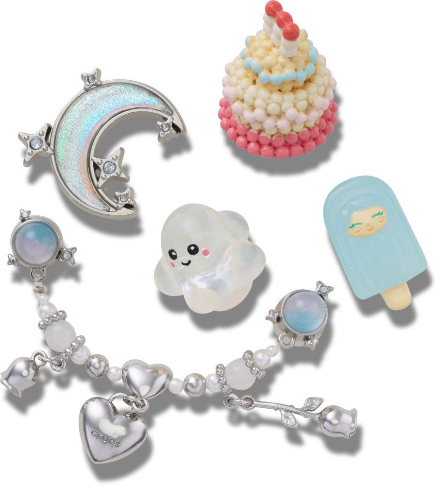 Crocs Schuhanstecker Jibbitz™ Iridescent Summer (Set, 5-tlg., Kein Spielzeug. Nicht für Kinder unter 3 Jahren geeignet), Charm, Anstecker für Crocs Schuhe