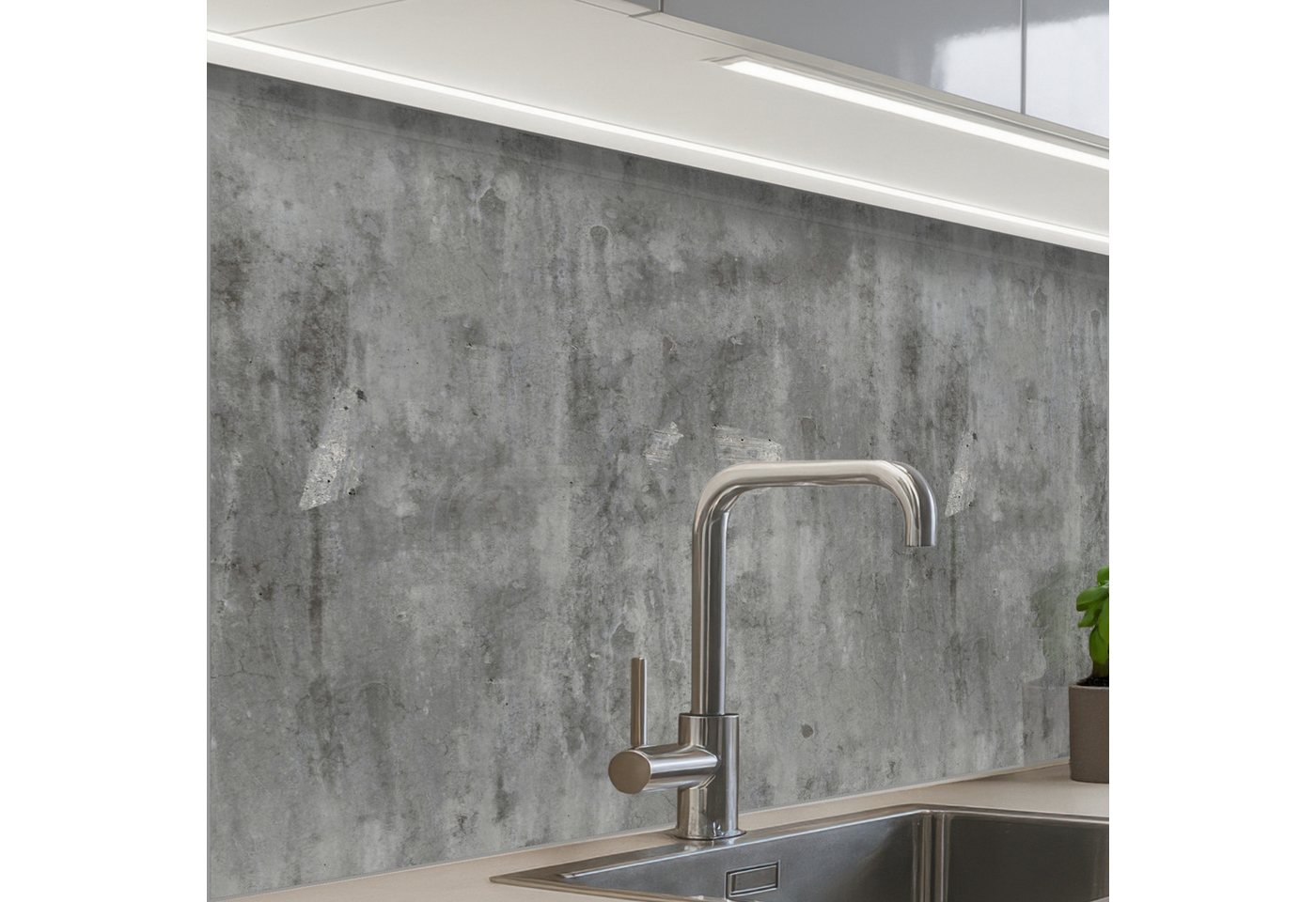KitchenYeah Küchenrückwand Muster selbstklebend (keine Folie) Rost - Beton - Muster, (1-tlg), Spritzschutz, Küche, Rückwand, Küchenwand, Küchenfront, 30x20 cm