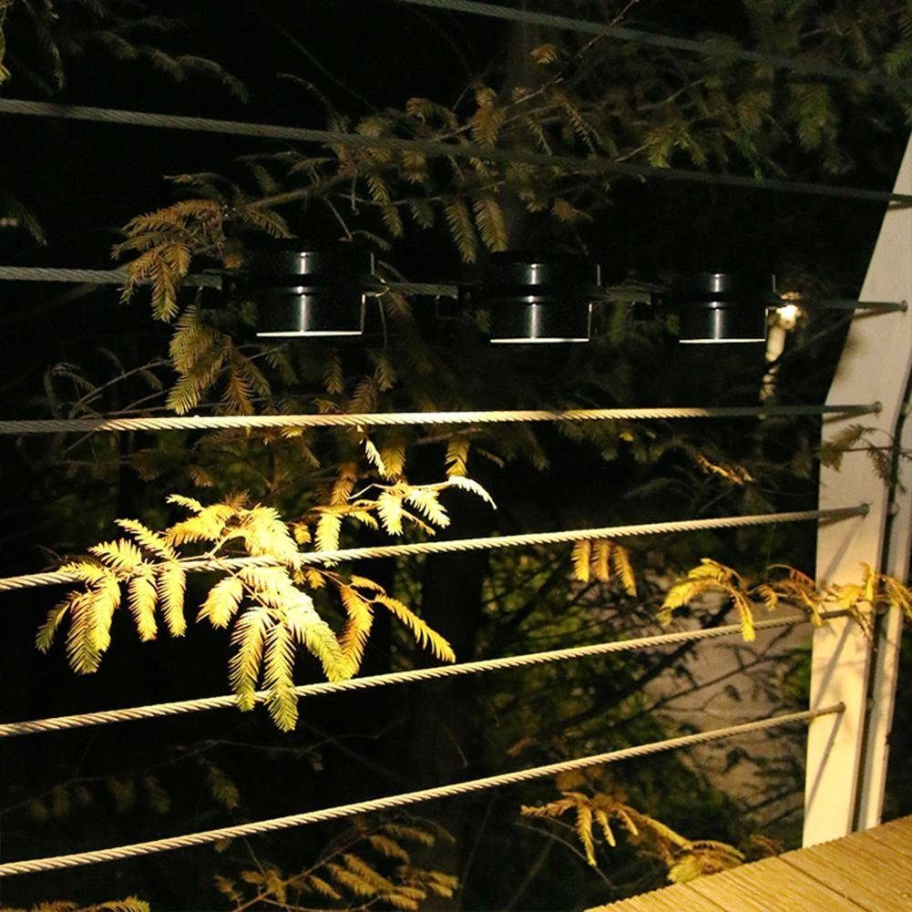 Zaunleuchte Dachrinnenleuchte Solarlicht Solar-Dachrinnenleuchte LED Wegeleuchte Licht LED 6 Außen, x LED Beleuchtung fest Garten für Kaltweiß, Aussen LED integriert, 3/6er Solarleuchten iscooter Dachrinnenleuchten
