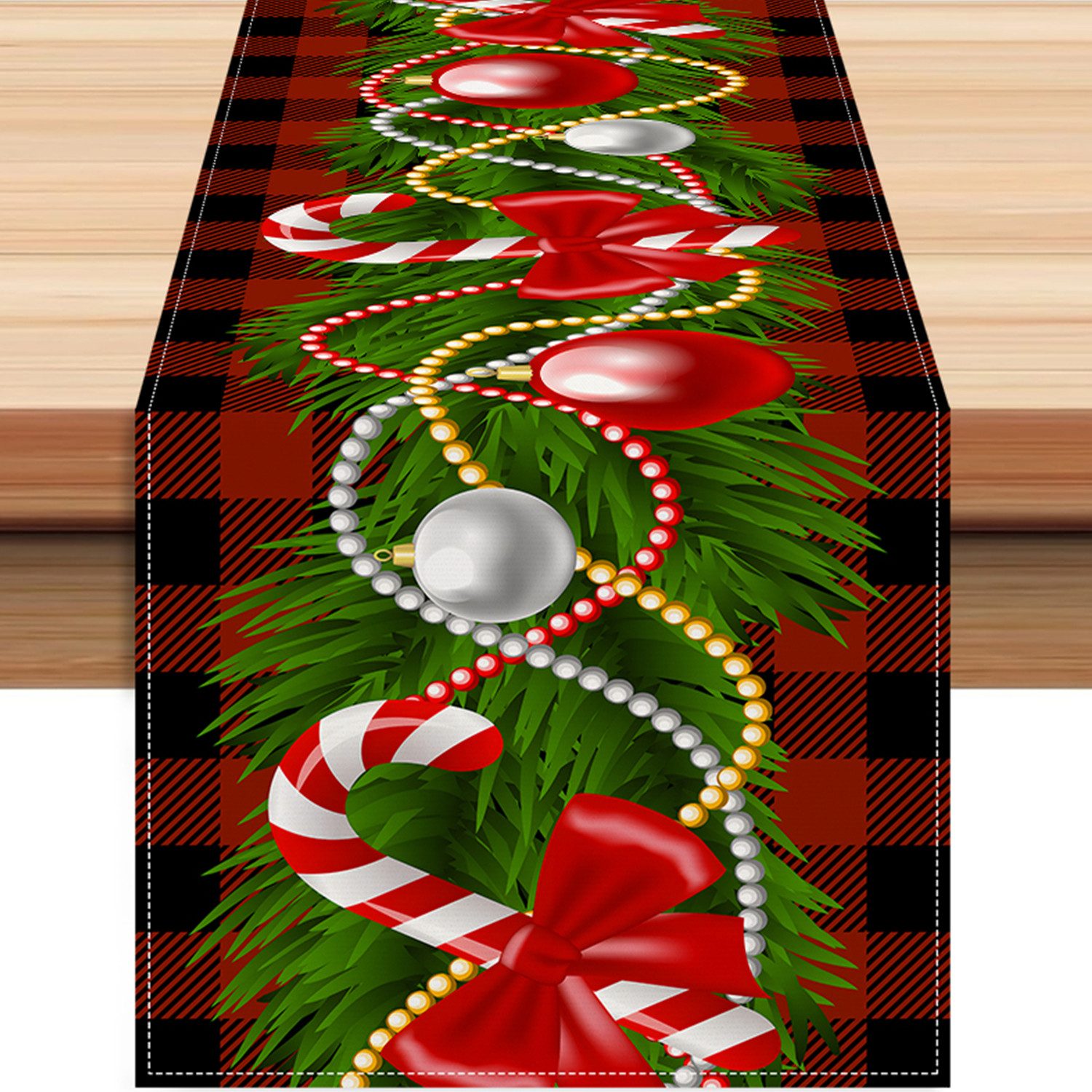 LAPAPRO Tischläufer Weihnachtlicher Leinen Tischläufer Druck, Festliche Tis günstig online kaufen