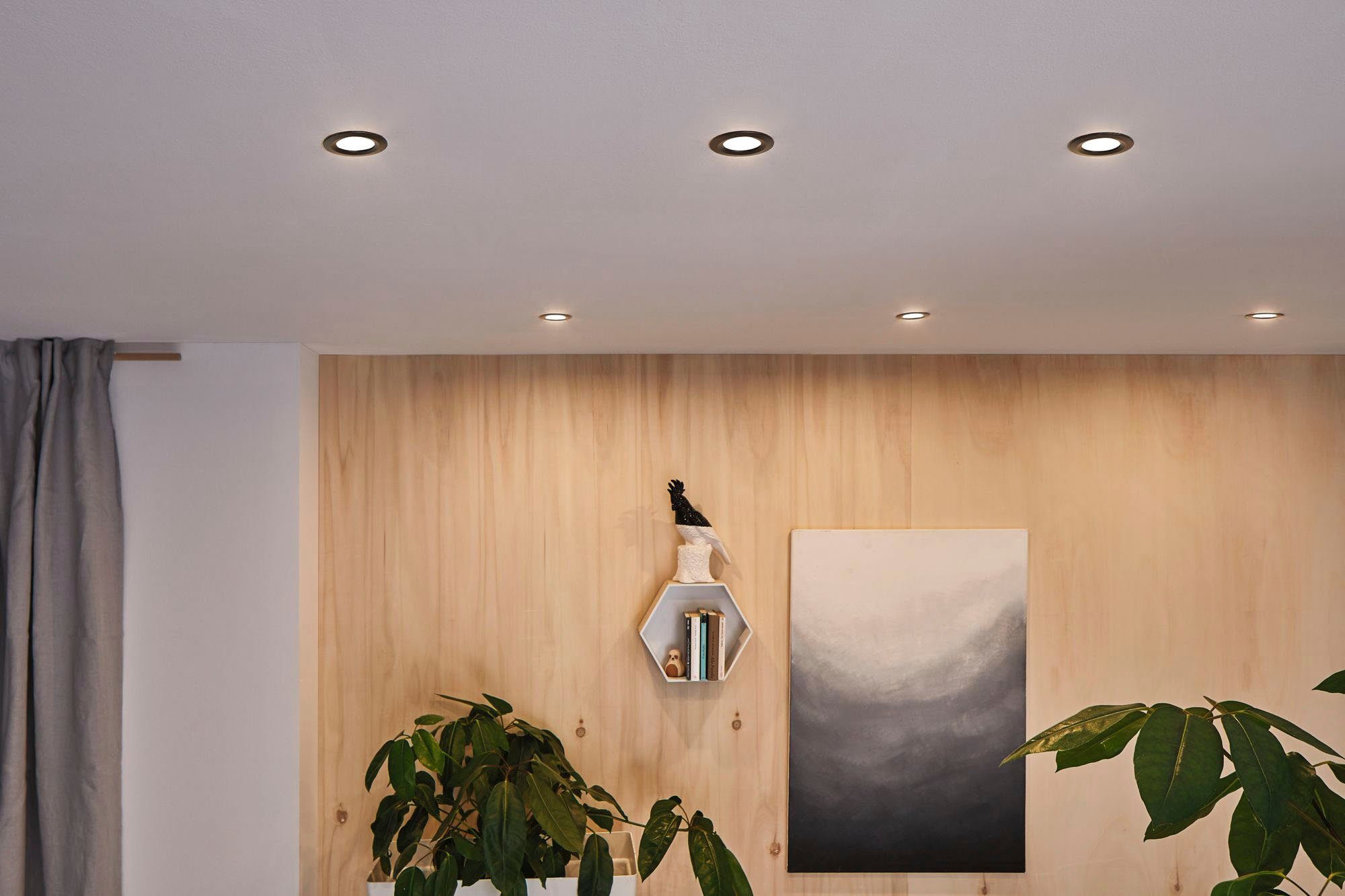 Paulmann LED Einbauleuchte Nova Plus 1x6W 470lm 2700K Schwarz matt/Alu, LED fest integriert, Warmweiß