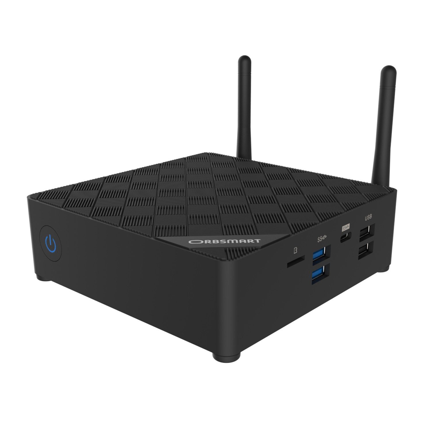 Orbsmart AW-12 Mini-PC (Intel Gemini Lake R J4125, 8GB GB RAM, lüfterlos/lautlos, 128GB int. Speicher, Windows 11 Pro 4K Computer, Desktop-PC/Büro-PC)