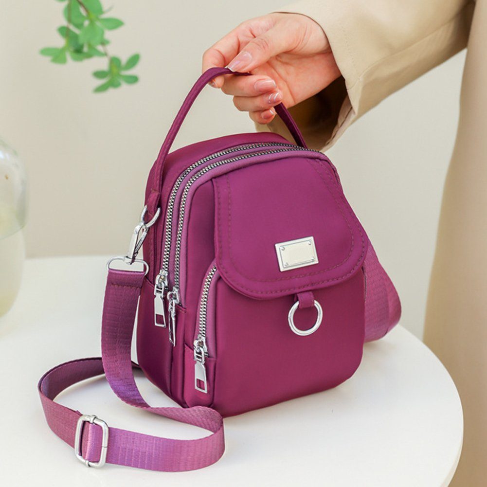 Blusmart pink Bag Crossbody Reißverschluss-Schultertasche, Damen-Umhängetasche, Umhängetasche