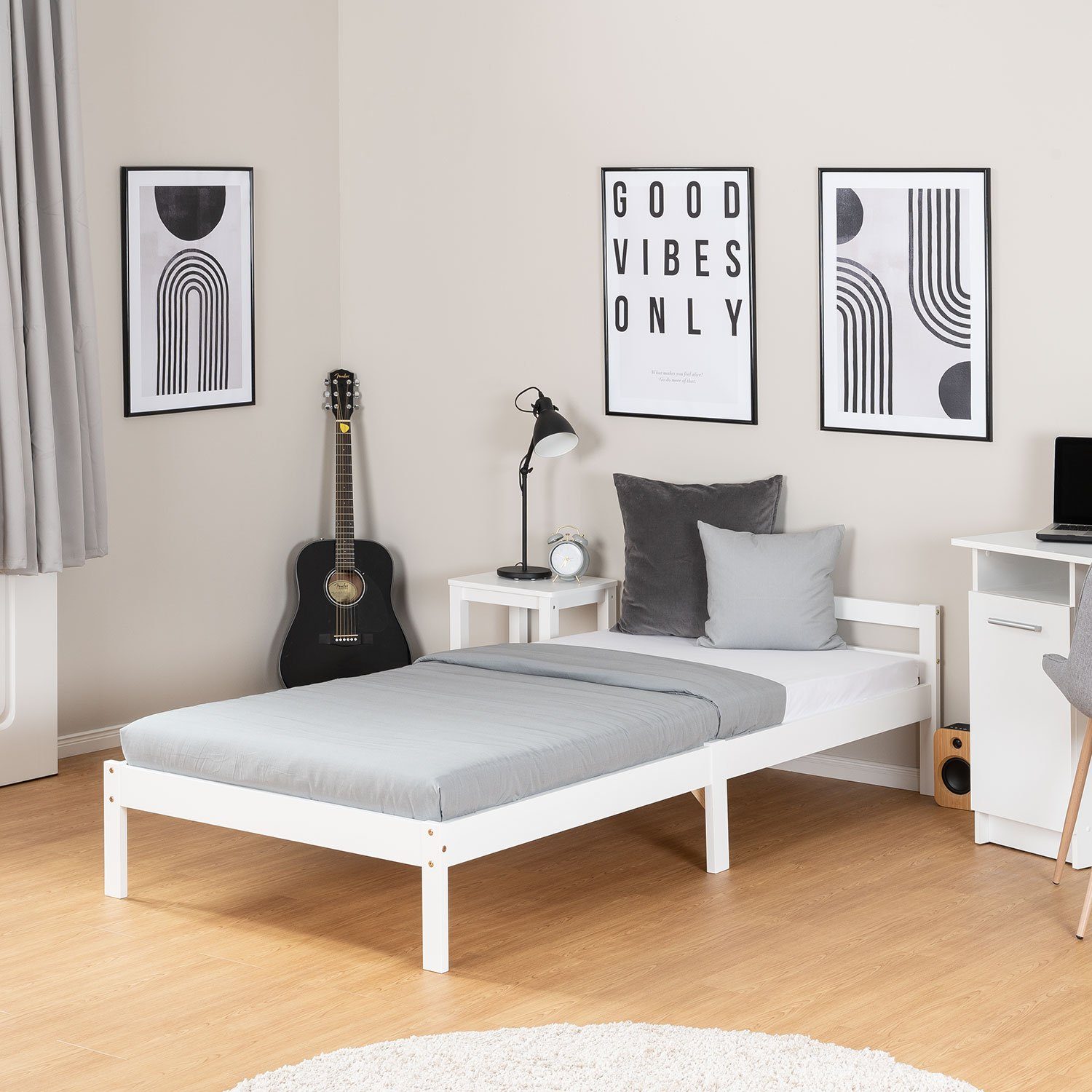 Homestyle4u Holzbett Einzelbett Doppelbett Kinderbett Holz günstig online kaufen