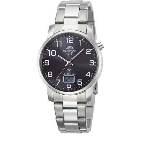 MASTER TIME Funkuhr Basic, MTGA-10694-21M, Armbanduhr, Quarzuhr, Herrenuhr, Datum, Leuchtzeiger