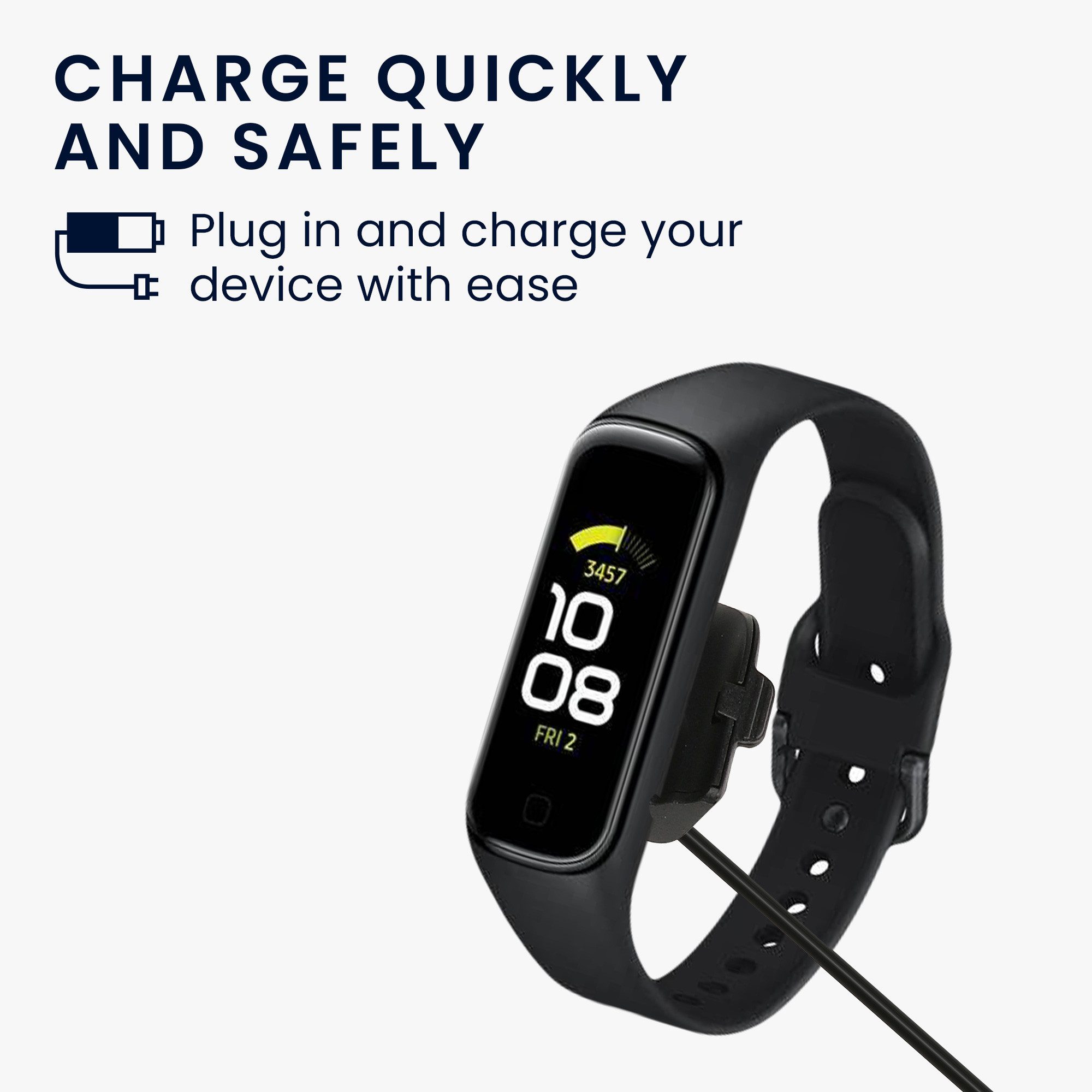 kwmobile Smartwatch Ladekabel für Samsung Galaxy Fit 2 Smartphone-Ladegerät (1-tlg., USB Ladekabel für Smartwatch Aufladekabel - Fitnesstracker Ersatzkabel)