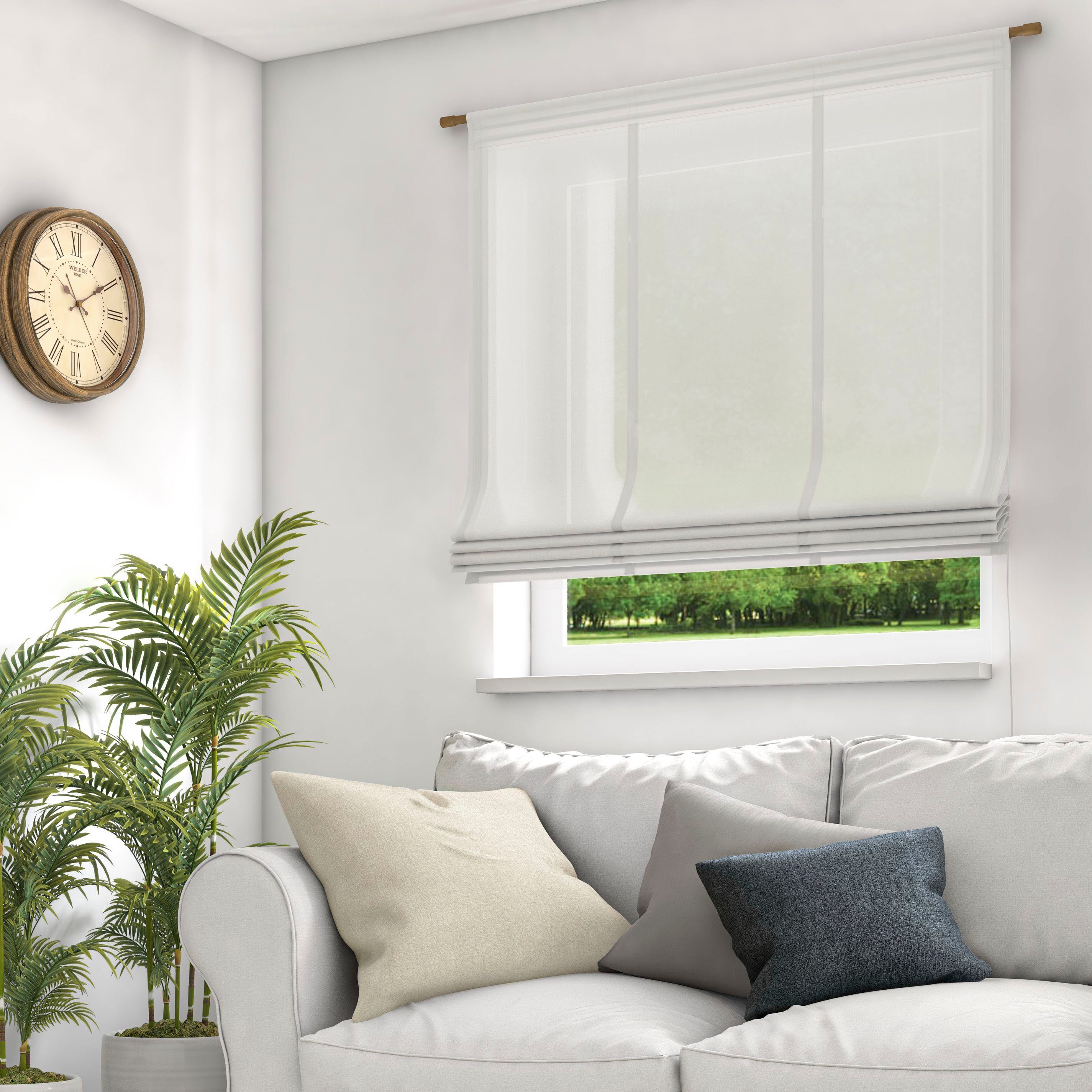 Neutex for you! Raffrollo Mara-ECO, mit Stangendurchzug, freihängend günstig online kaufen