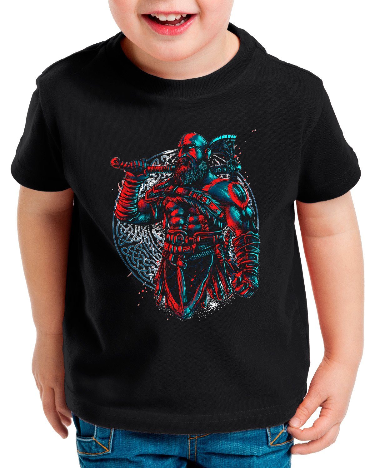 style3 Print-Shirt Kinder T-Shirt God Fighter god of action adventure kratos war