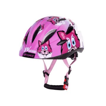 FORCE Fahrradhelm Helm FORCE WOLFIE junior pink-weiss XXS-XS
