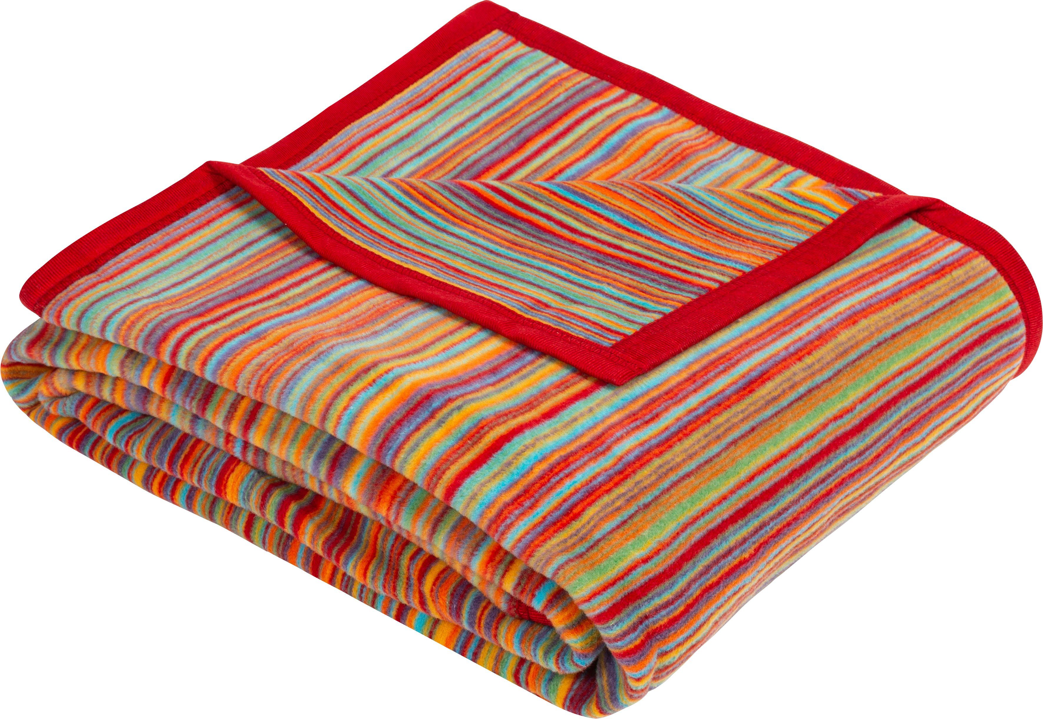 Wohndecke Jacquard Decke Malang, IBENA, mit filigranen Streifen, made in Europe
