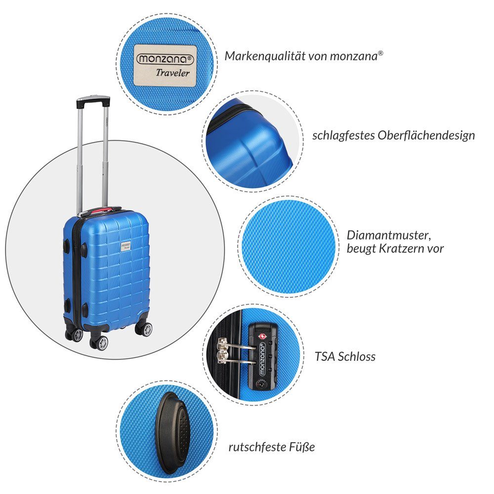 monzana Hartschalen-Trolley Exopack Line, 4 Rollen – Bild 2 von 5