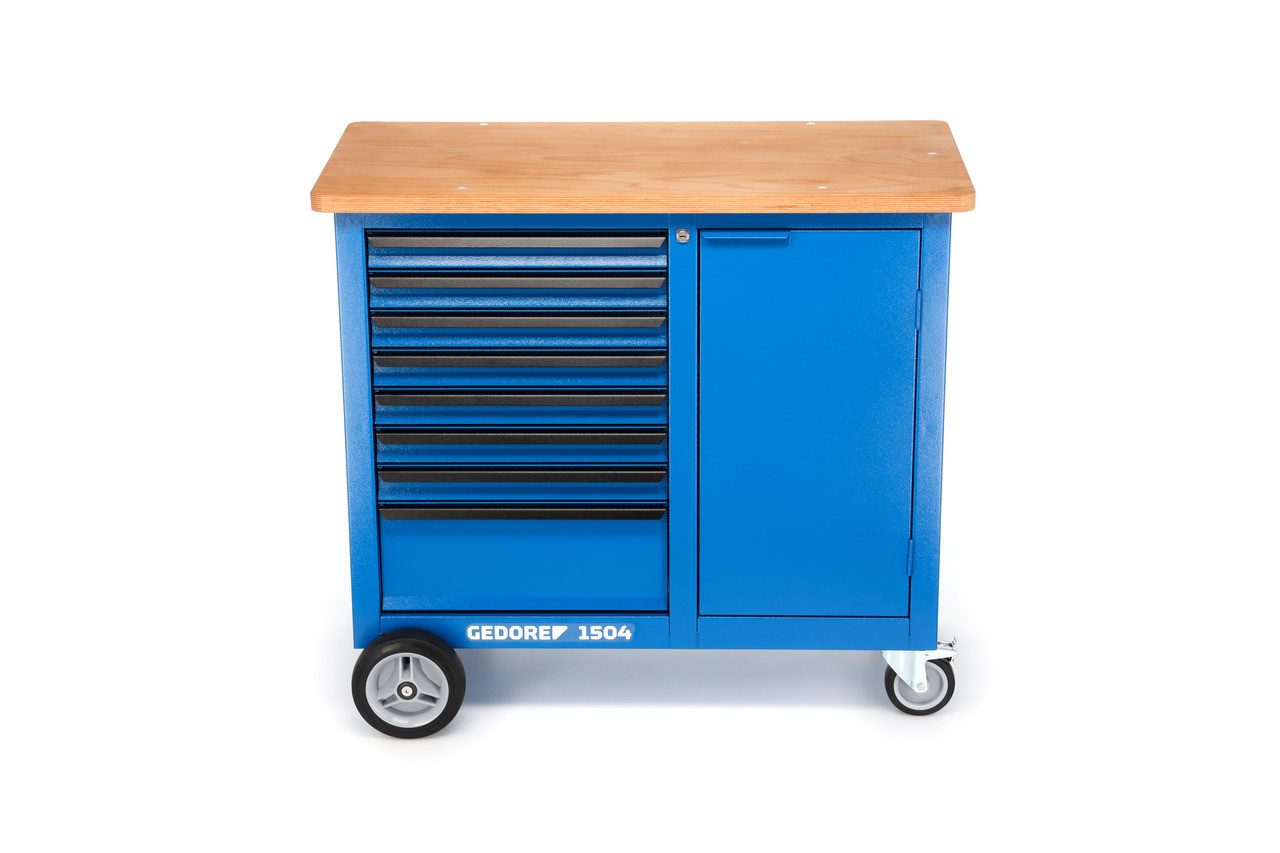 Gedore Werkbank 1504 0701 Rollwerkbank mit 8 Schubladen