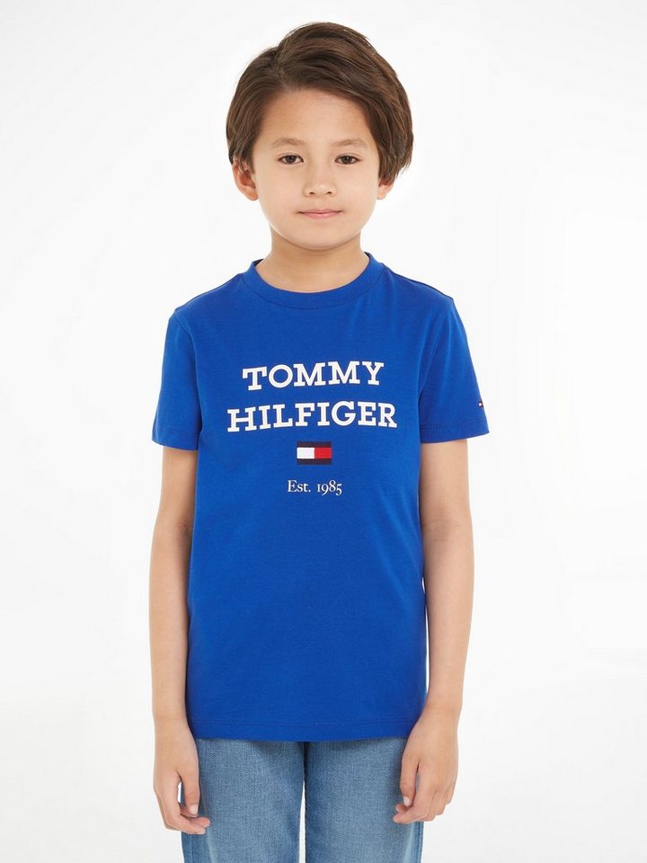 TH-Logo T-Shirt großem Hilfiger TH TEE Tommy LOGO mit S/S