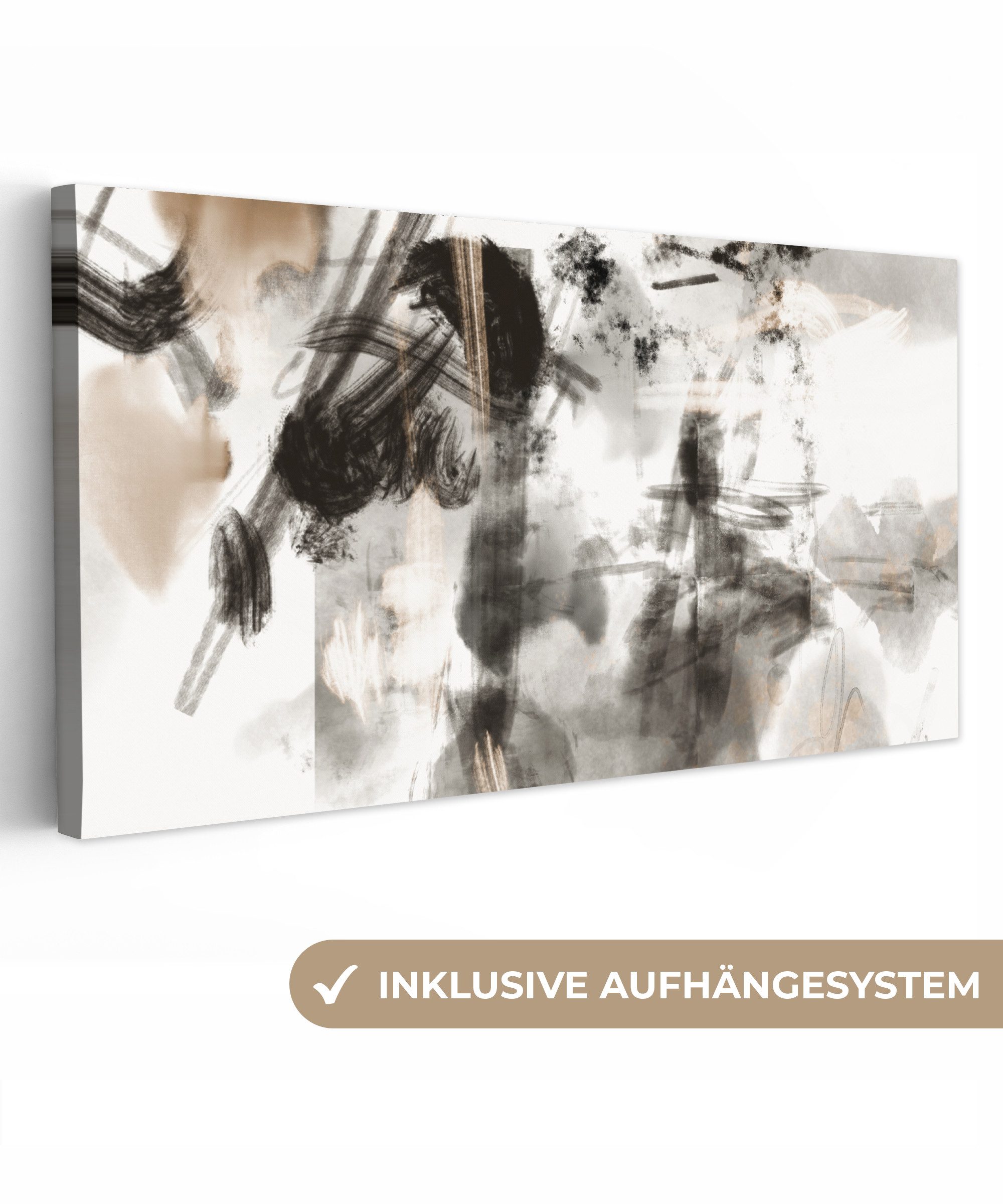 OneMillionCanvasses® Leinwandbild Panorama Malerei - Farbe günstig online kaufen